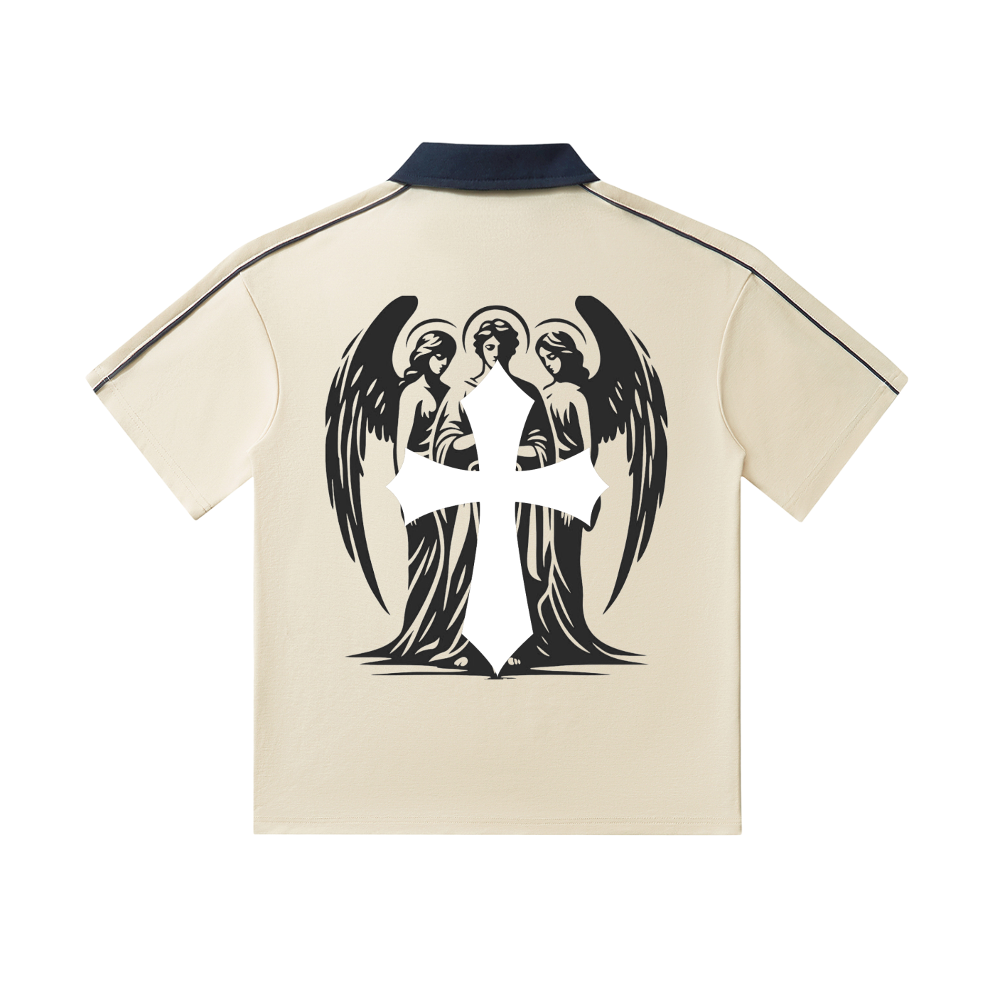 Sivart Museum Contrast Collar Short-Sleeve Polo Shirt