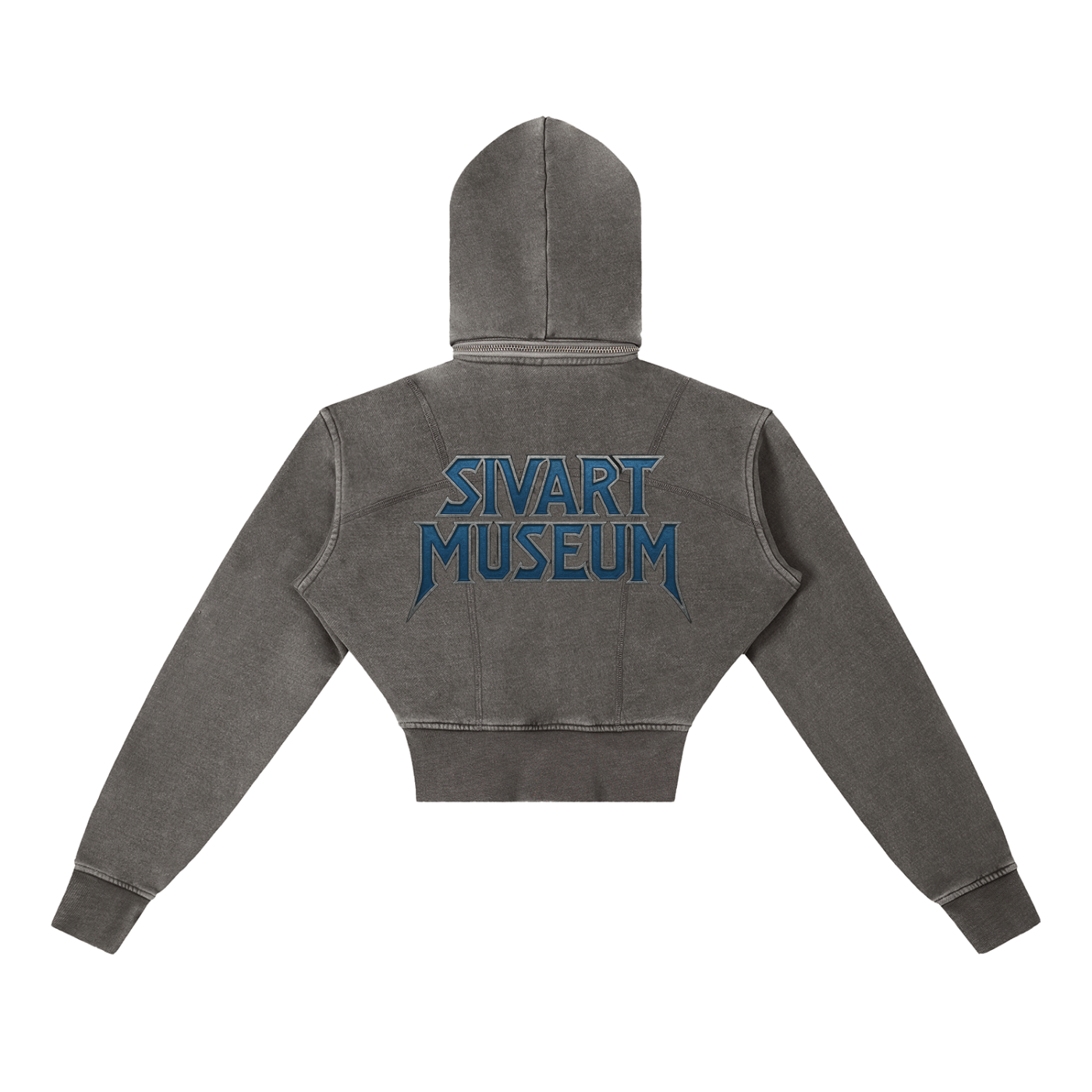 Sivart Museum Women Vintage Washed Cropped Fleece Hoodie