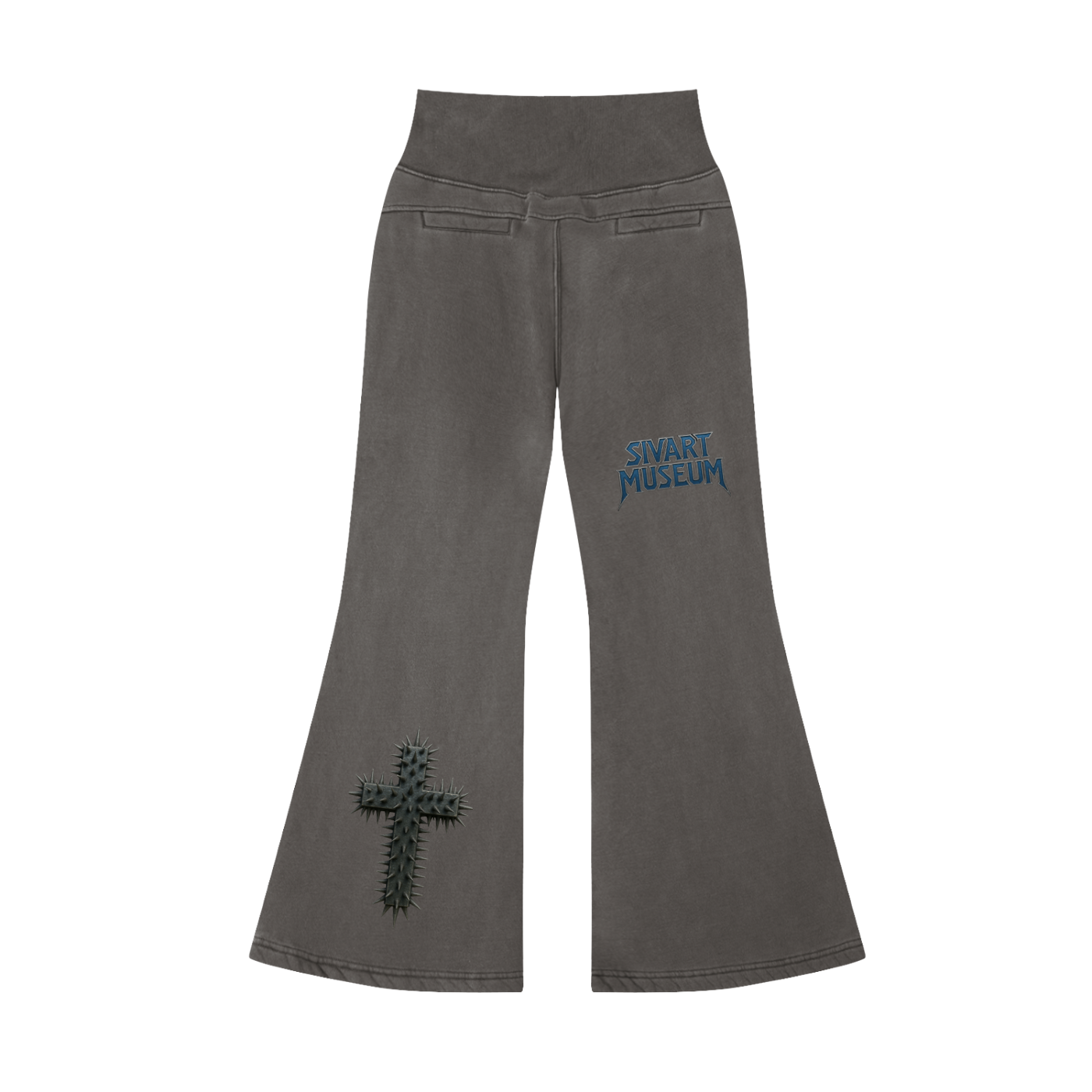 Sivart Museum Women Vintage Washed Flared Fleece Pants