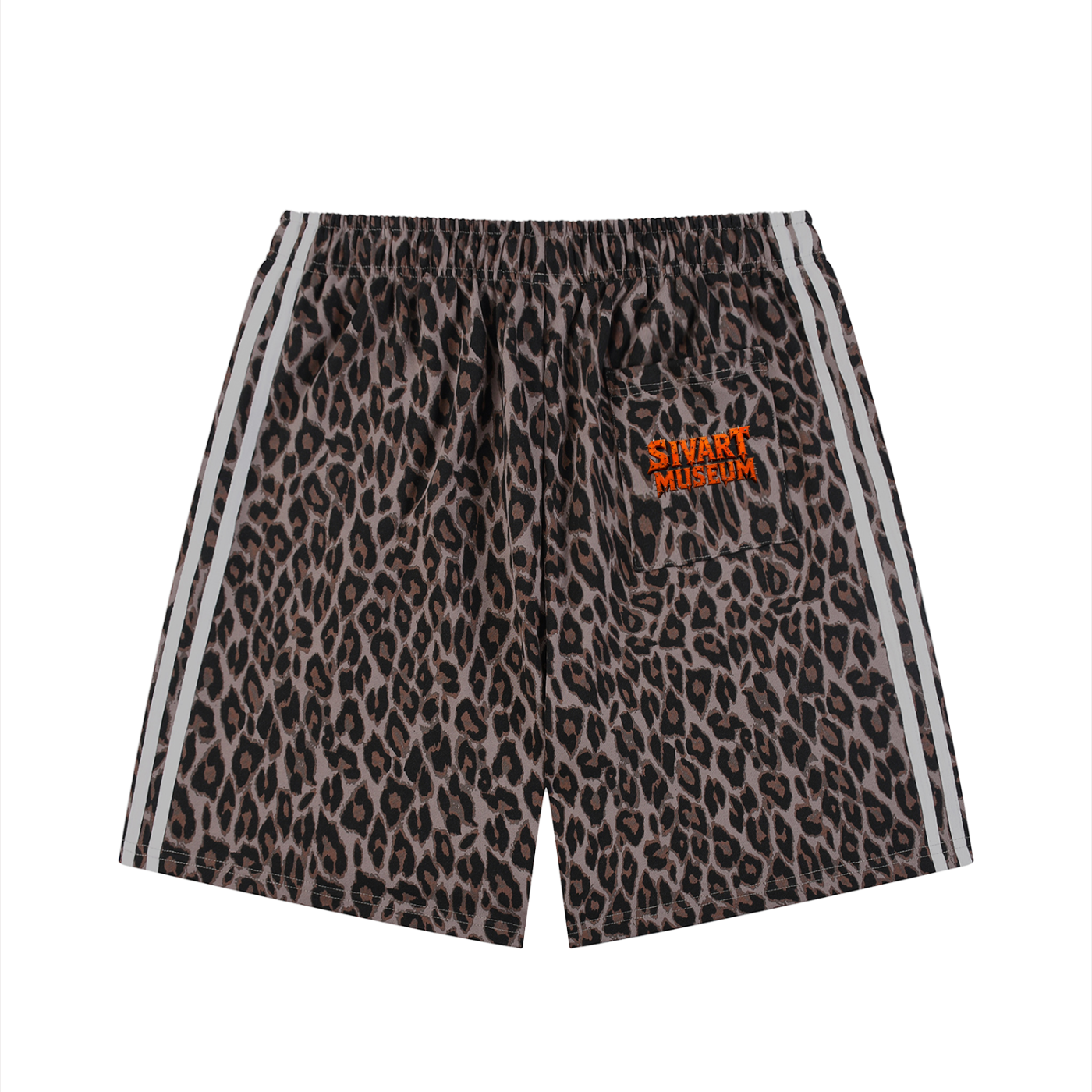 Sivart Museum Unisex Heavyweight Leopard Drawstring Shorts