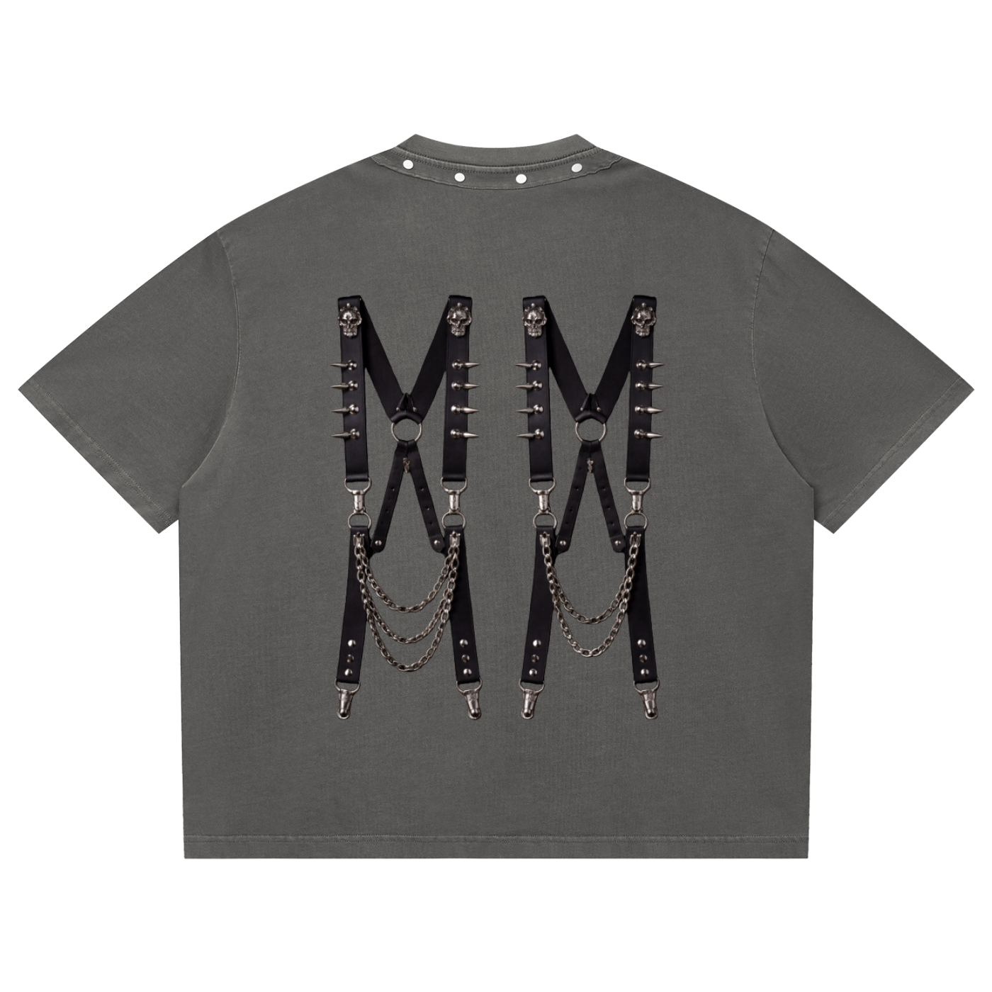 Sivart MUseum Unisex Washed Boxy Studded T