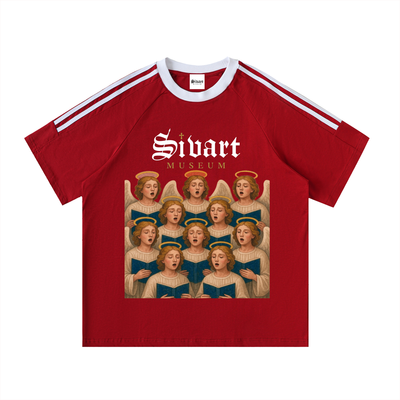 Sivart Museum Contrast Tape Crewneck Cotton T