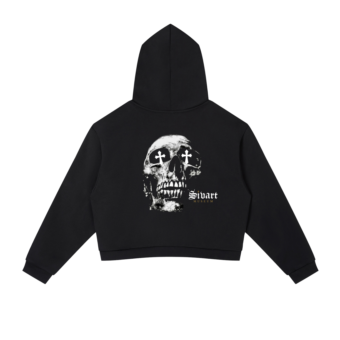 Sivart Museum Women Side Stripe Cropped Hoodie