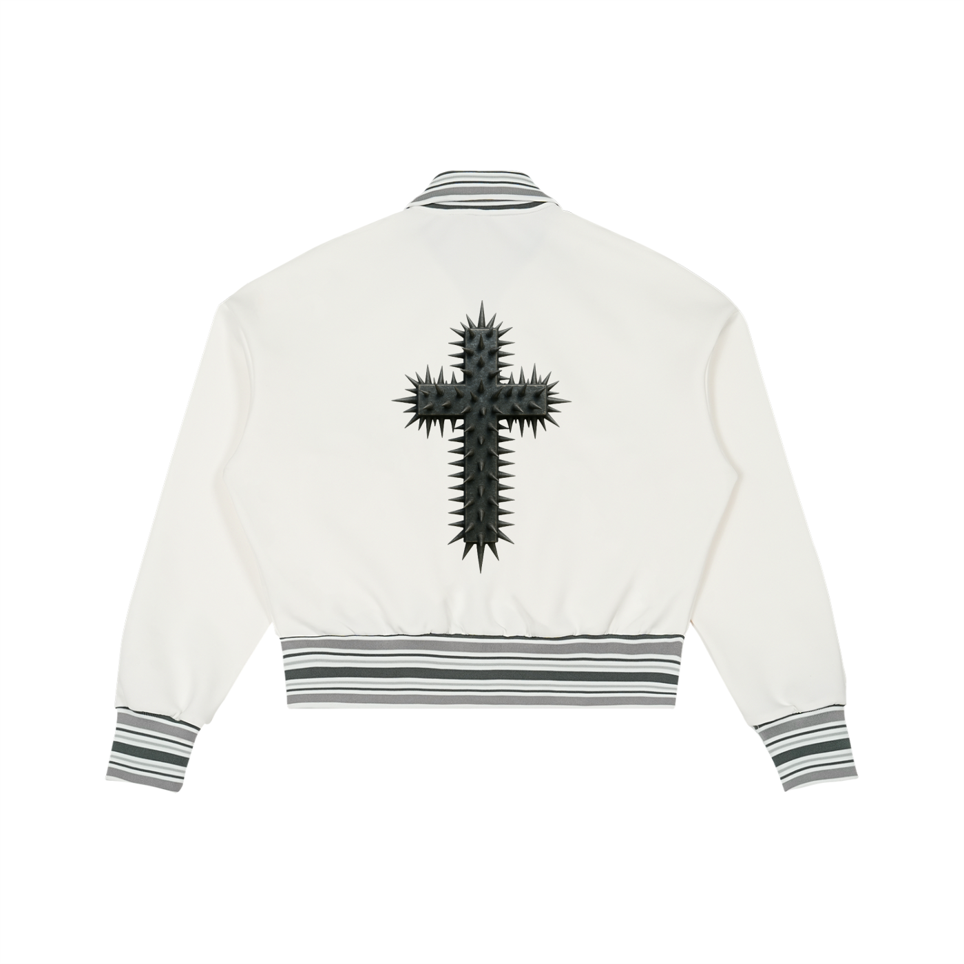 Sivart Museum Striped Rib Collar Zip Jacket