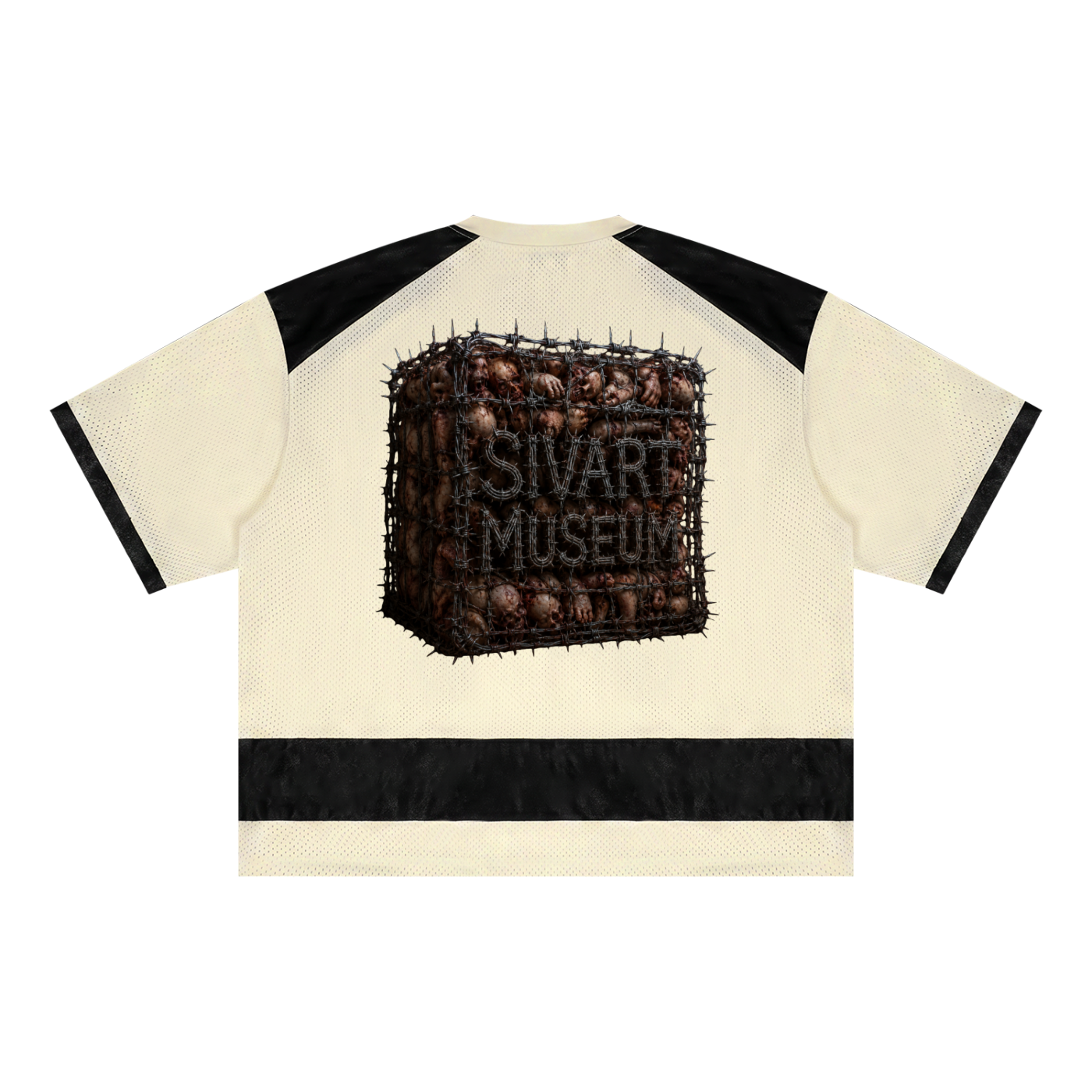 Sivart Museum Unisex Raglan Sleeve Mesh Boxy T