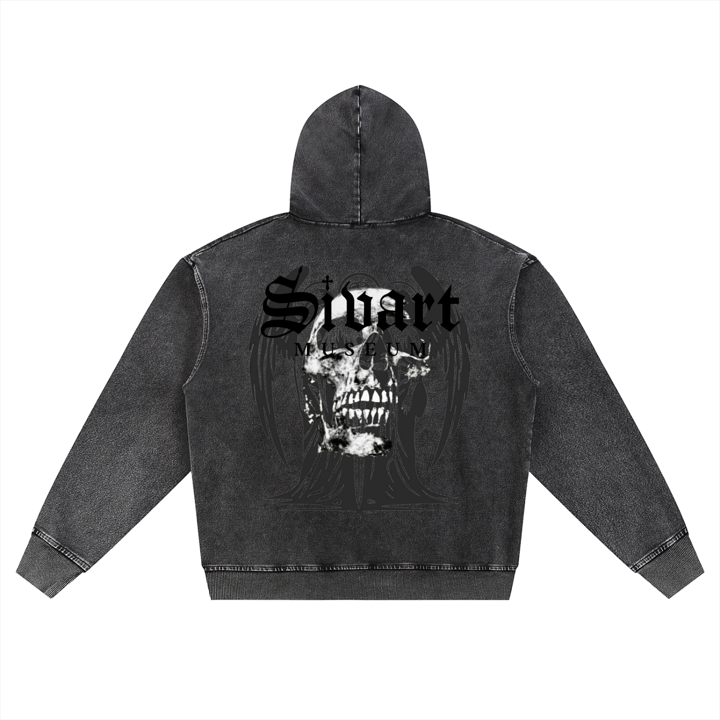 Sivart Museum Wash Oversized Zip-Up Hoodie