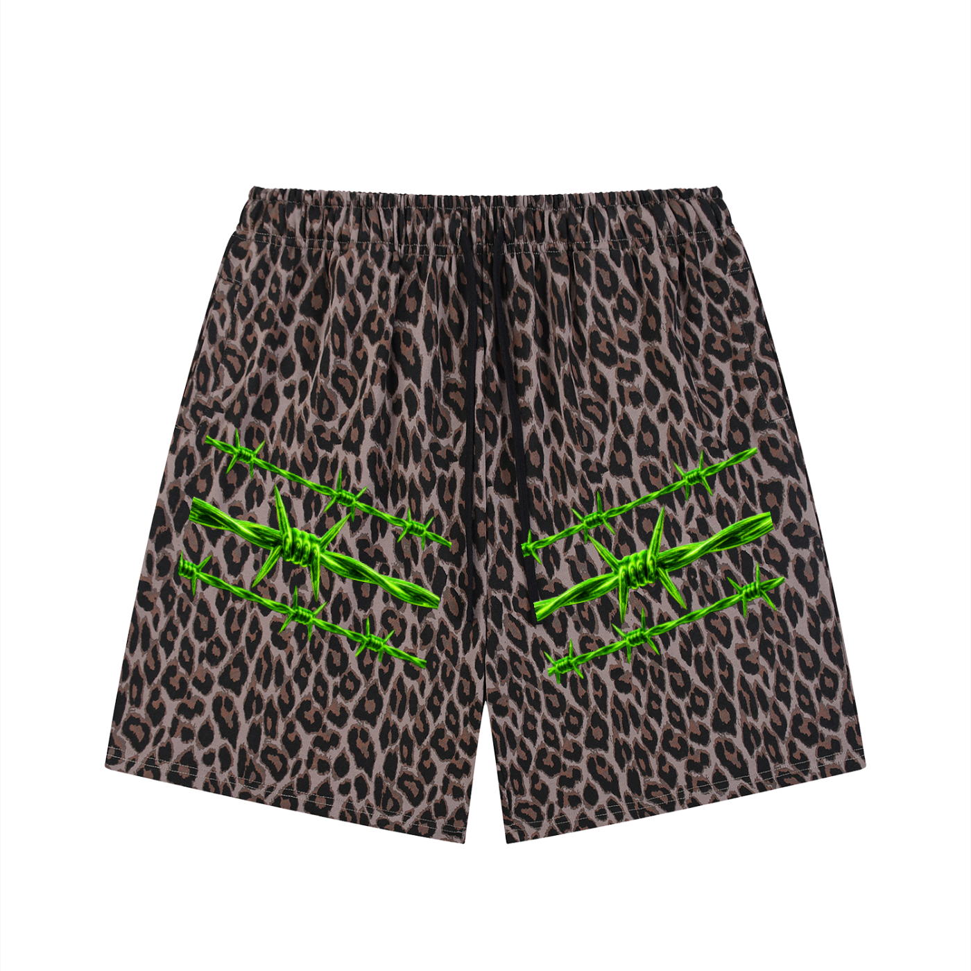 Sivart Museum Unisex Heavyweight Leopard Drawstring Shorts