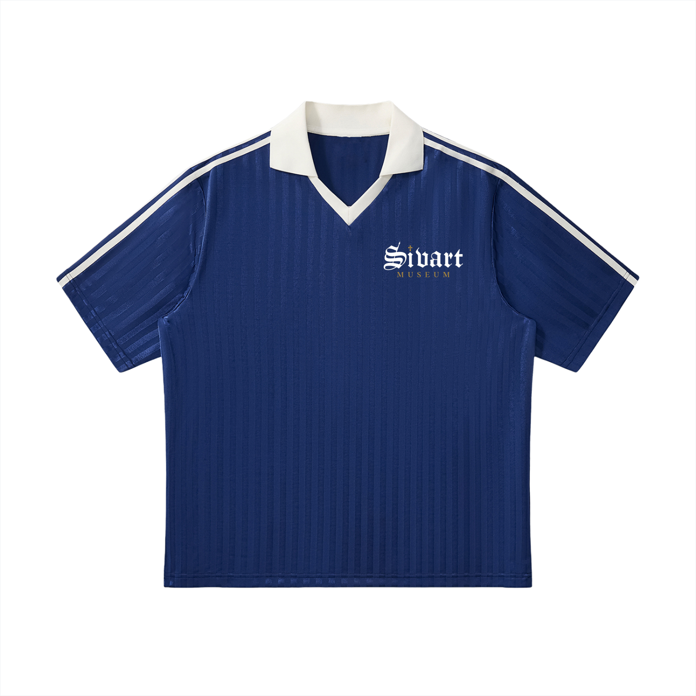 Sivart MUseum Contrast Collar Striped Soccer Jersey