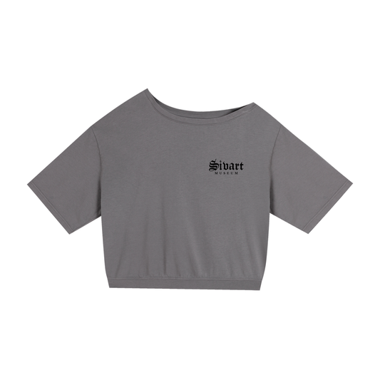 Sivart Museum Women Asymmetric Shoulder Oversized Cotton T