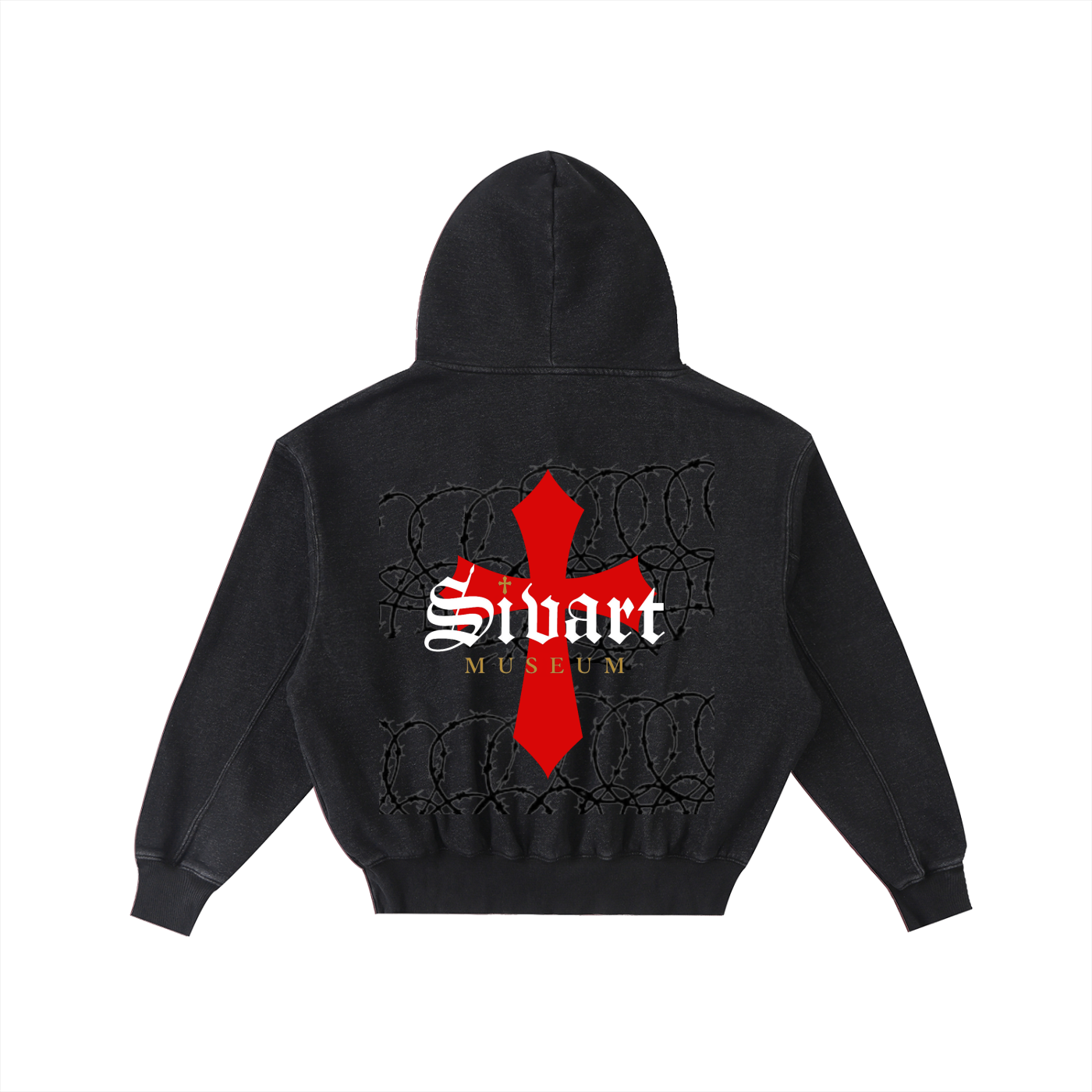 Sivart Museum Frayed Enzyme Washed Fleece Hoodie