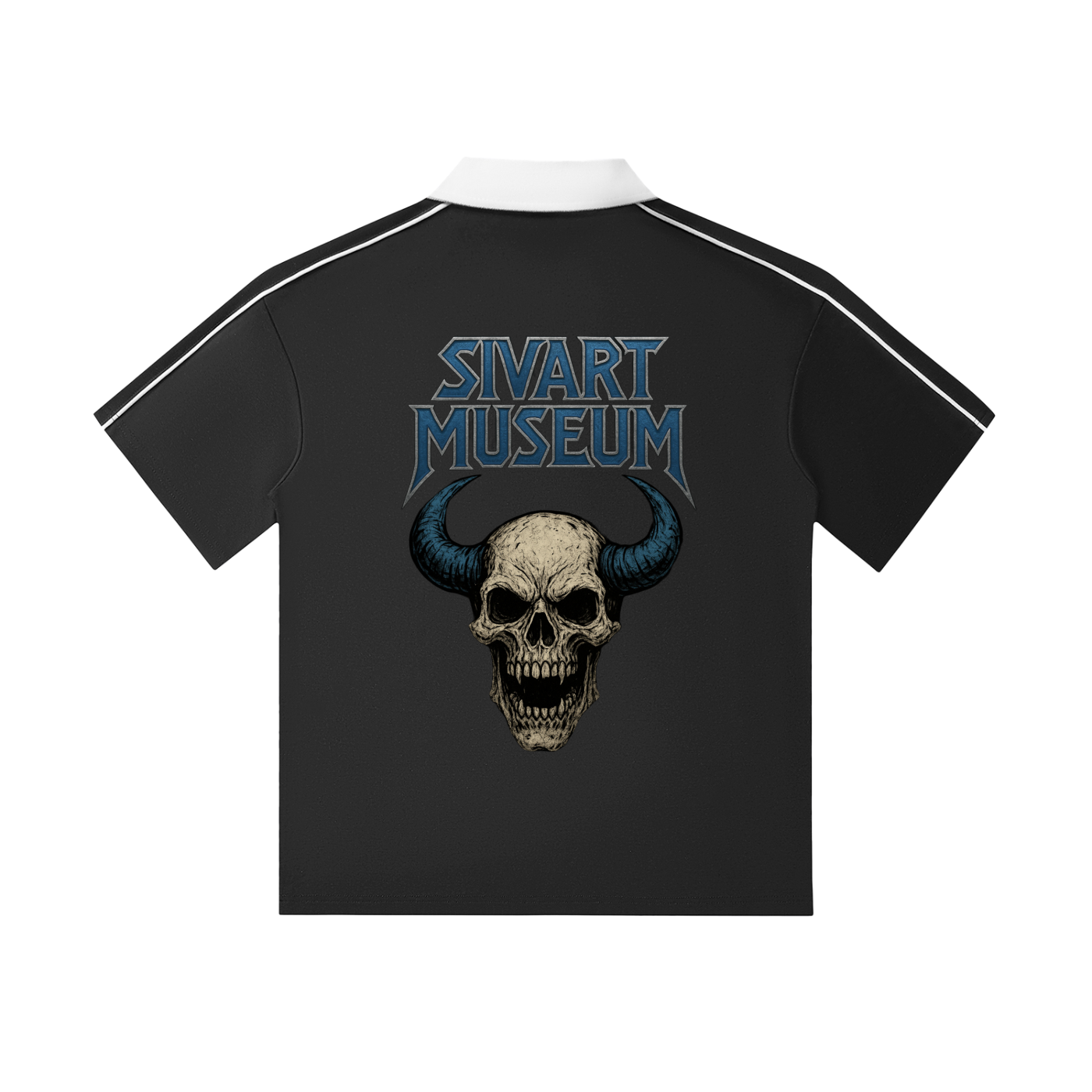 Sivart Museum Contrast Collar Short-Sleeve Polo Shirt