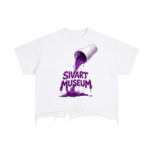 Sivart Museum Vintage Wash Boxy Distressed Hem T
