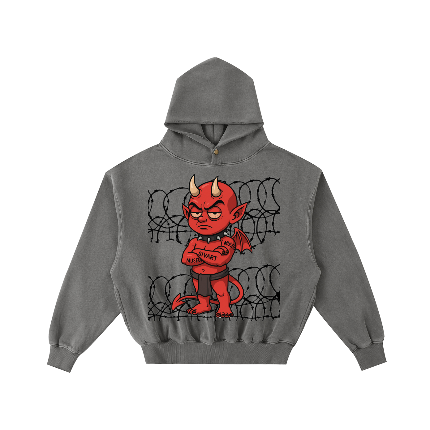 Sivart Museum Frayed Enzyme Washed Fleece Hoodie