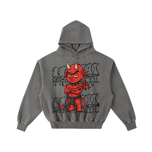 Sivart Museum Frayed Enzyme Washed Fleece Hoodie