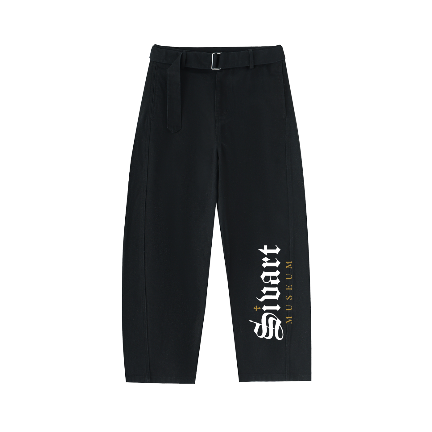 Sivart Museum Women Belted Barrel-leg Chino Pants