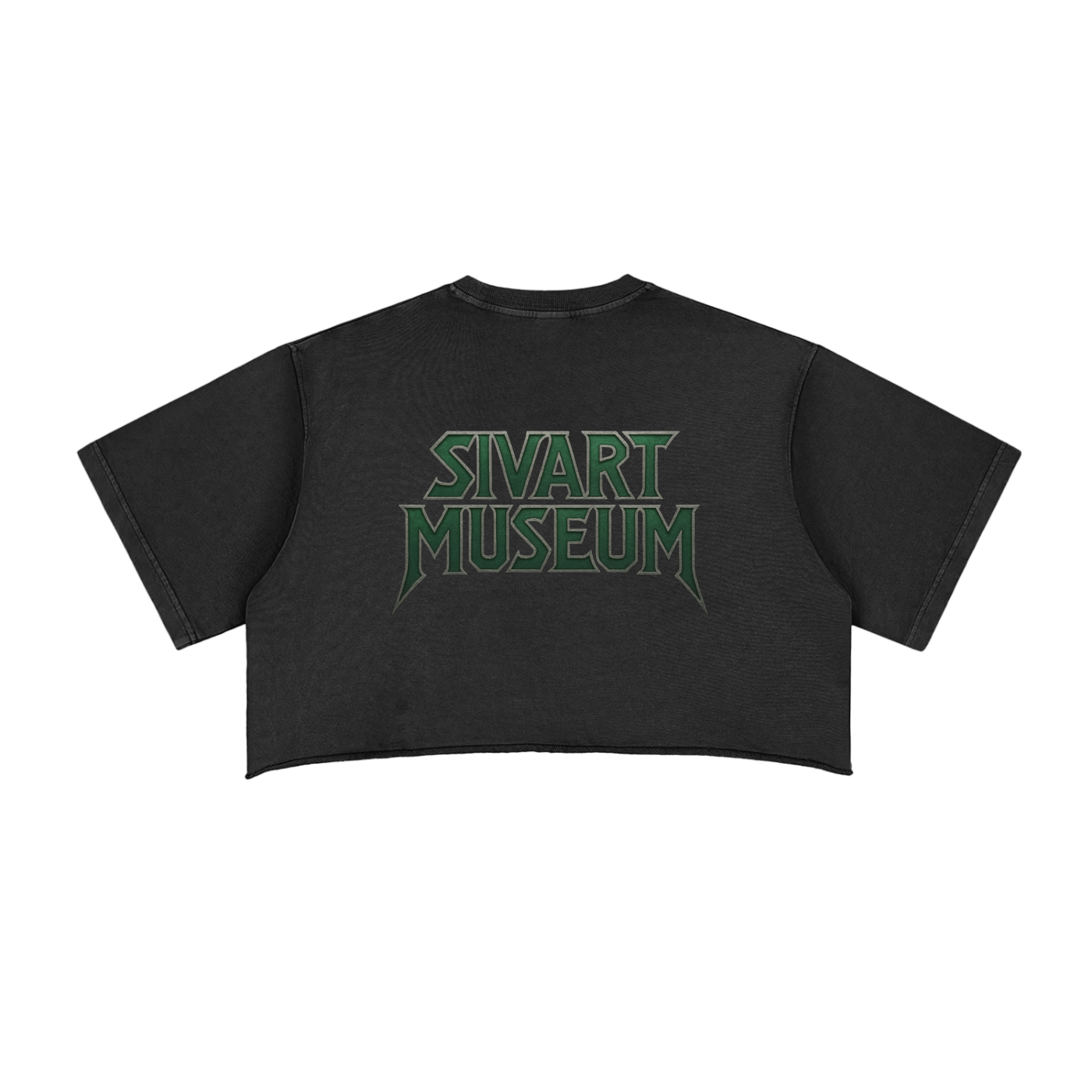 Sivart Museu Women Snow Washed Raw Edge Crop Top
