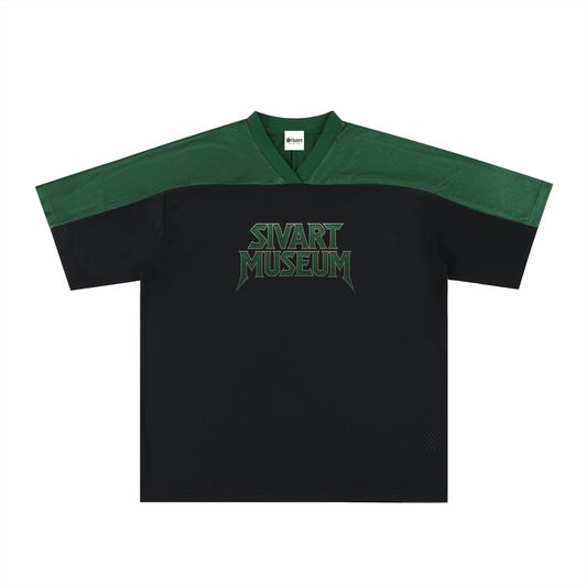 Oversized Mesh V-Neck Soccer Jersey