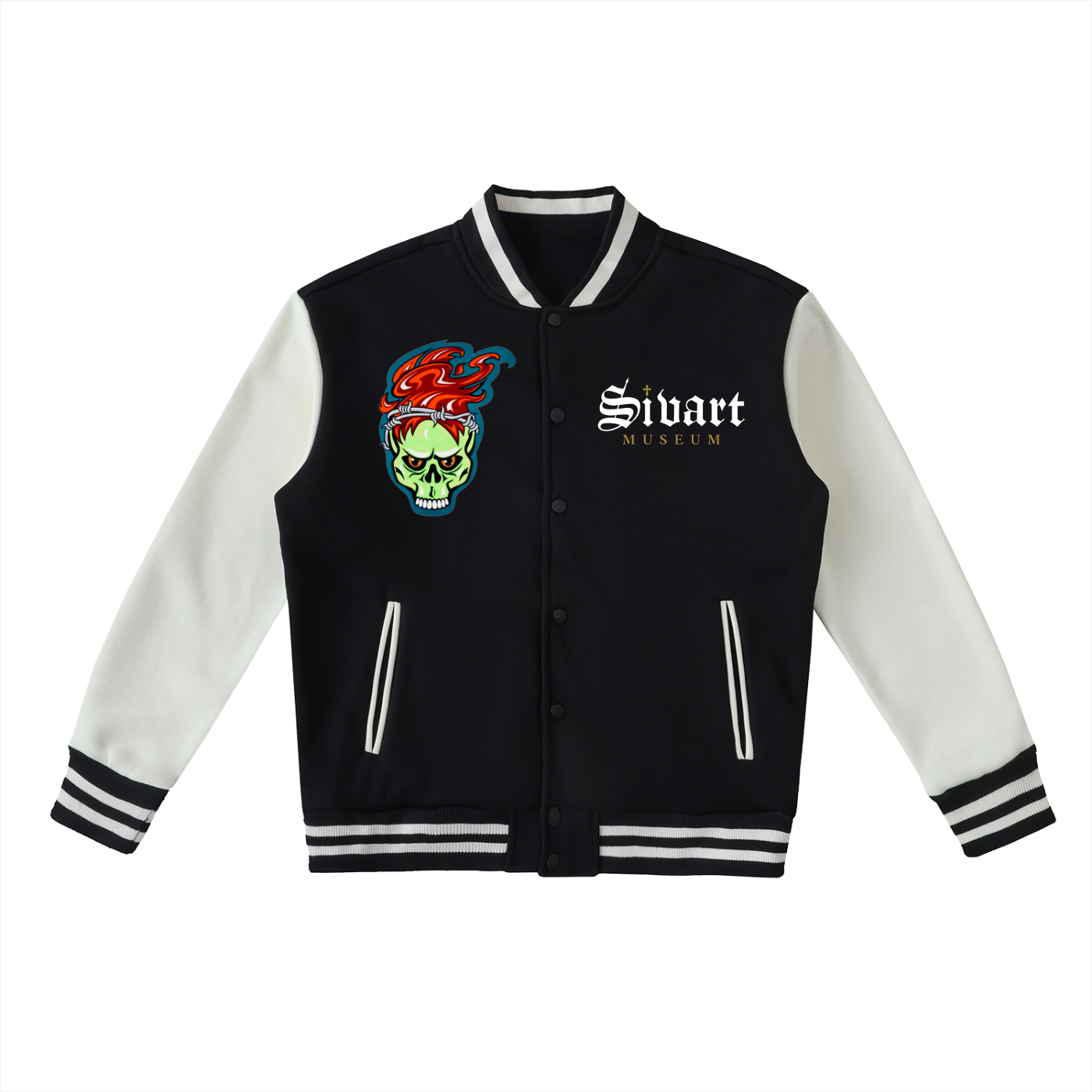 Sivart Museum Two-Tone Fleeced Varsity Jacket