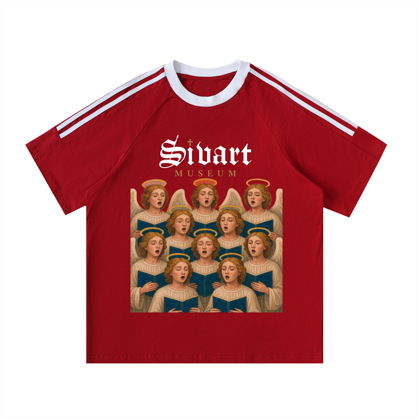 Sivart Museum Contrast Tape Crewneck Cotton T