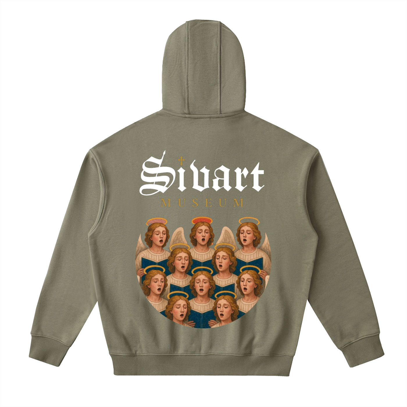 Sivart Museum Drop-Shoulder Zip Up Hoodie