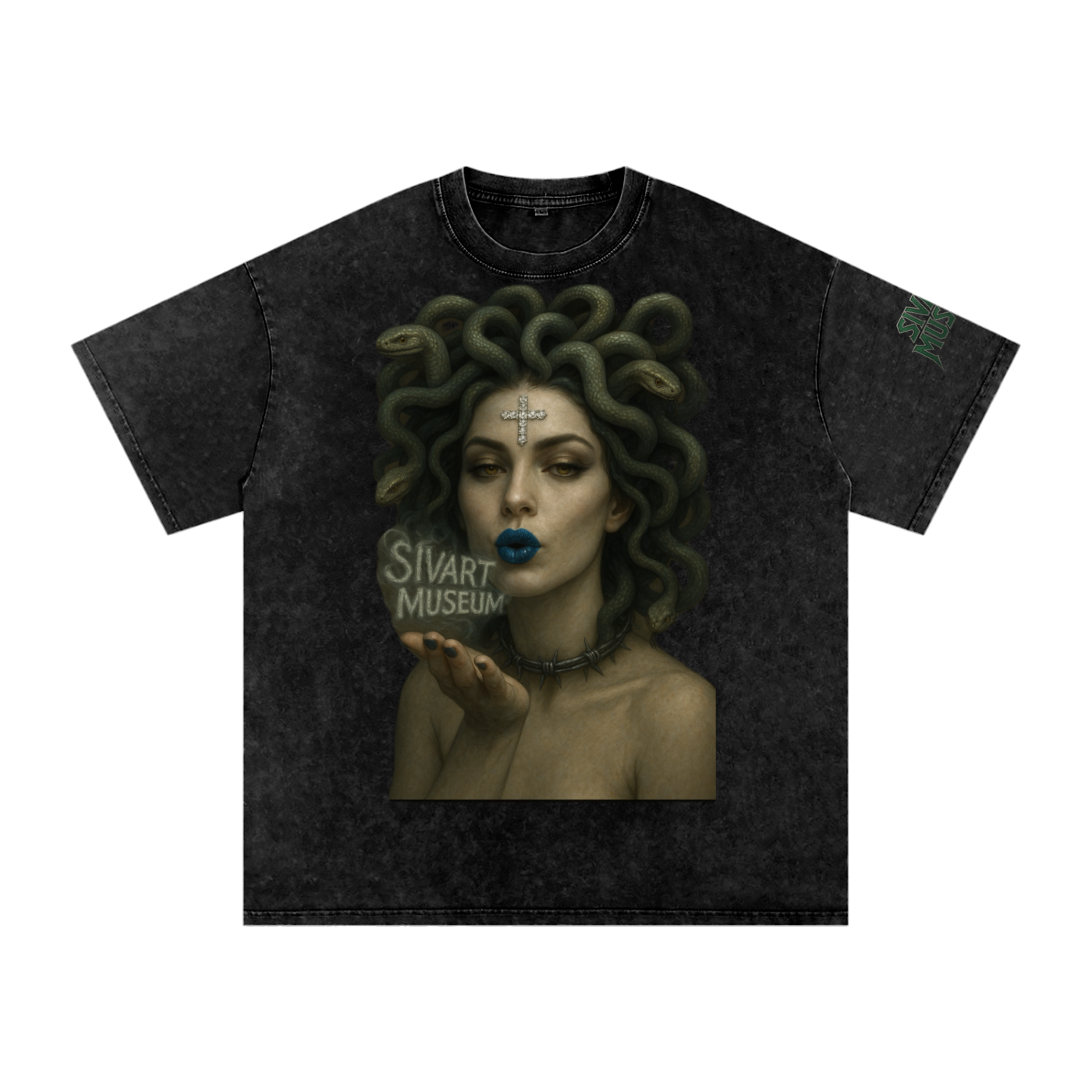 Sivart Museum Snow Washed Oversized Cotton T-Shirt