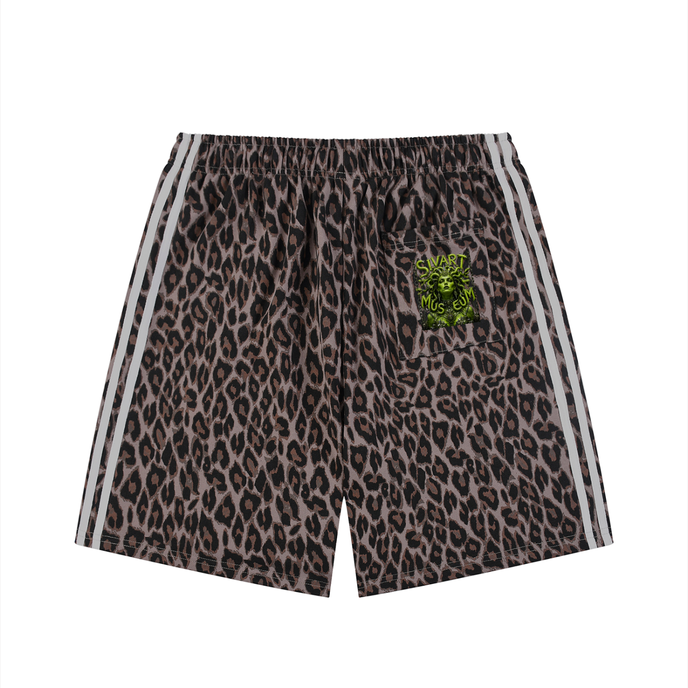 Sivart Museum Unisex Heavyweight Leopard Drawstring Shorts