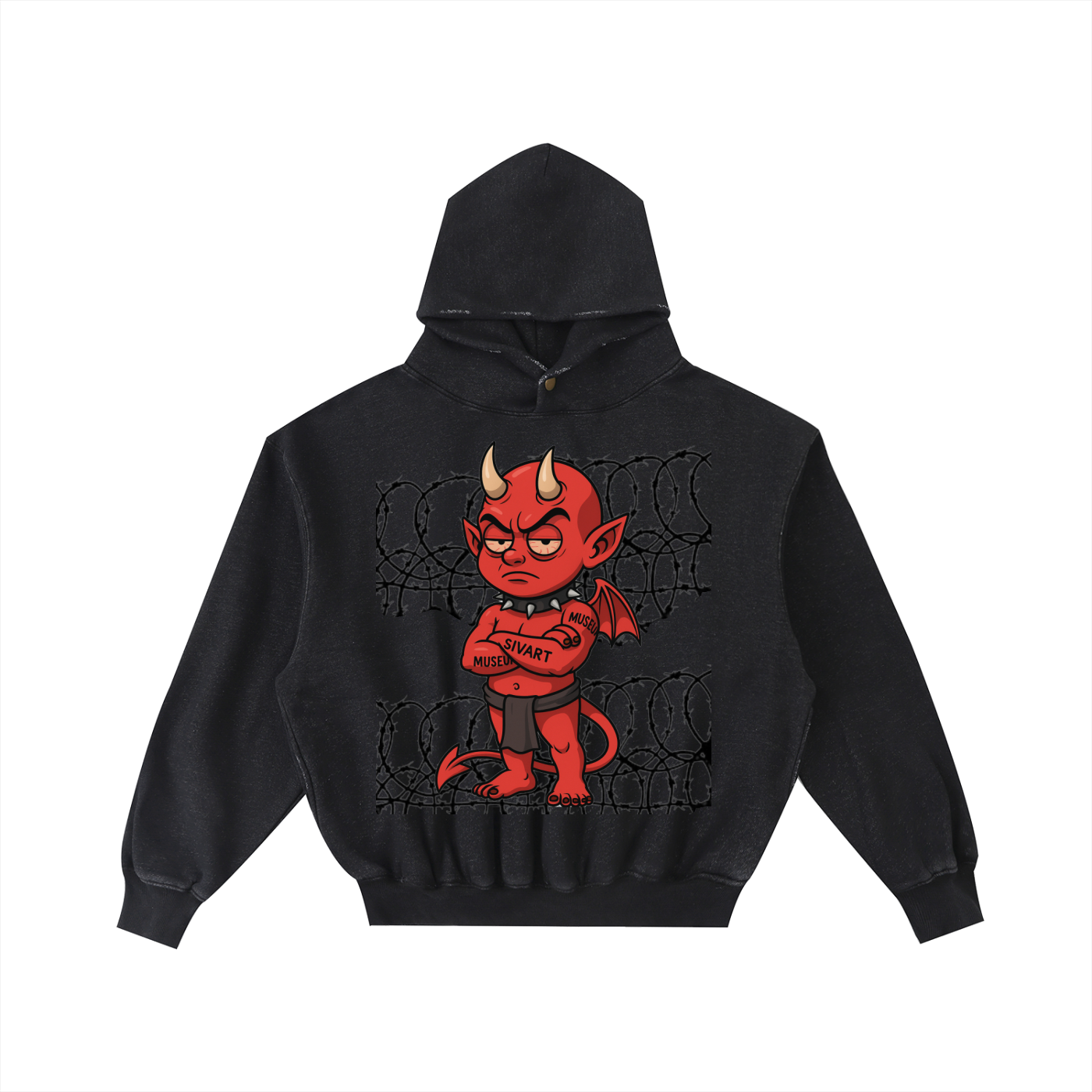 Sivart Museum Frayed Enzyme Washed Fleece Hoodie