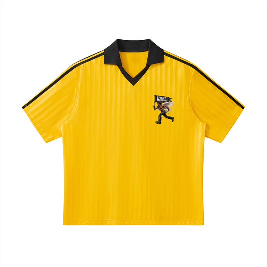 Sivart Museum Polo Contrast Collar Striped Soccer Jersey