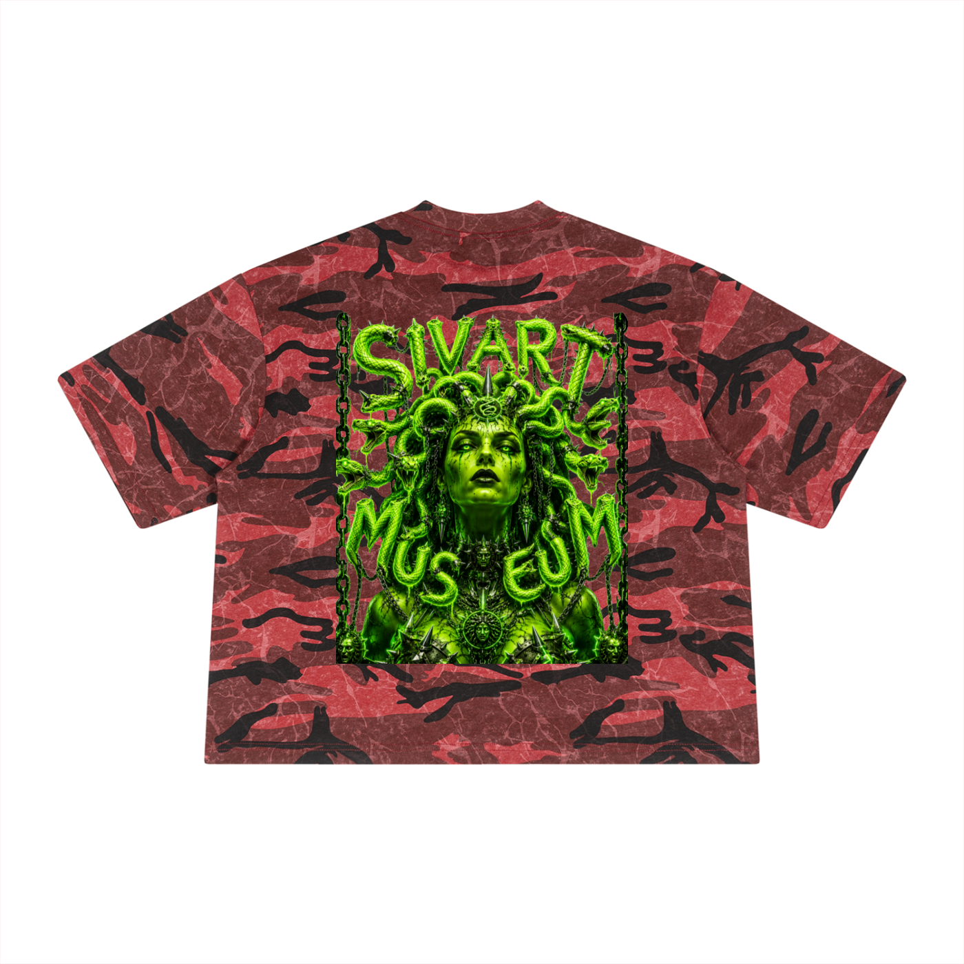Sivart Museum Unisex Boxy Camo Print T