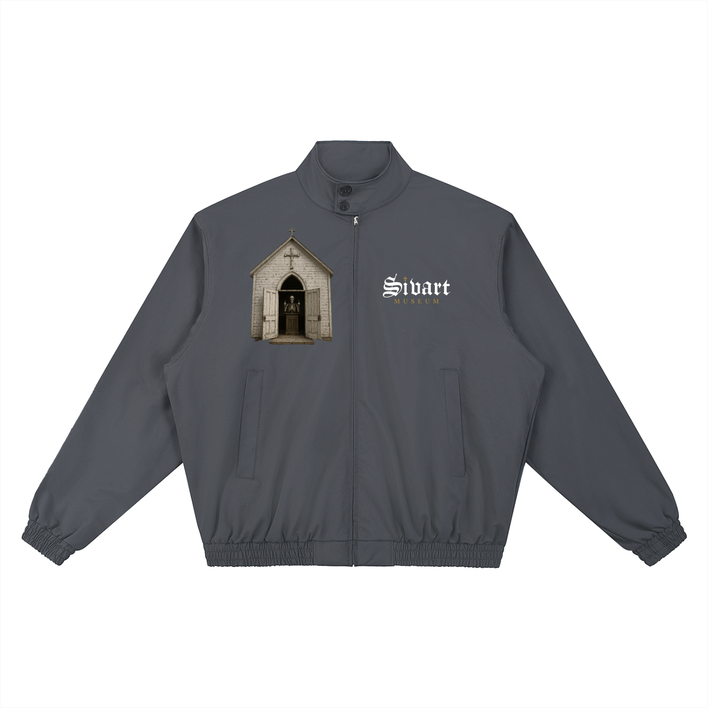 Sivart Museum Stand Collar Bomber Jacket