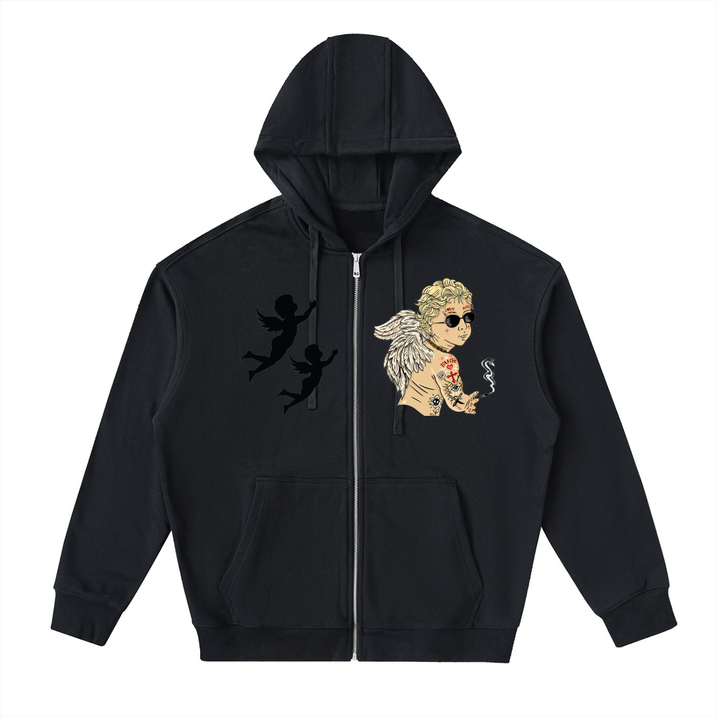 Sivart Museum Drop-Shoulder Zip Up Hoodie