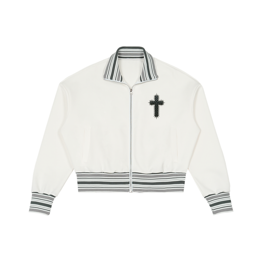 Sivart Museum Striped Rib Collar Zip Jacket