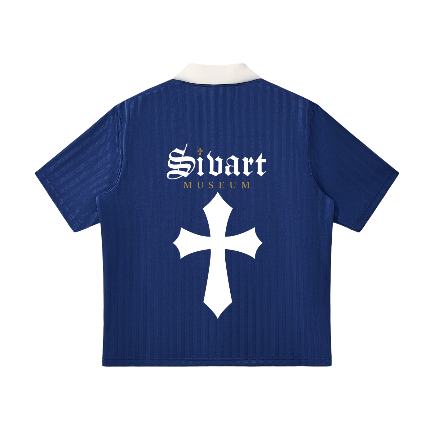 Sivart MUseum Contrast Collar Striped Soccer Jersey