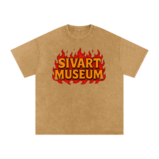Snow Washed Oversized Cotton T-Shirt