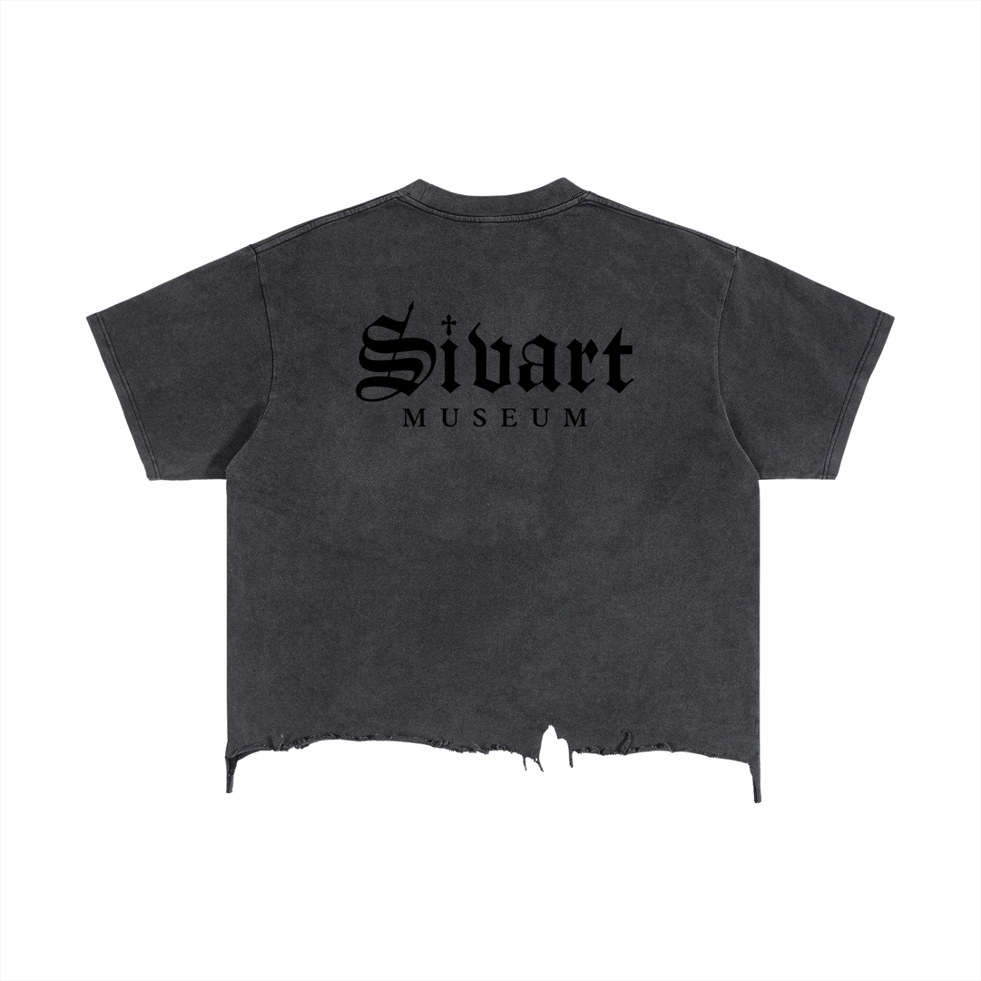 Sivart Museum Vintage Wash Boxy Distressed Hem T
