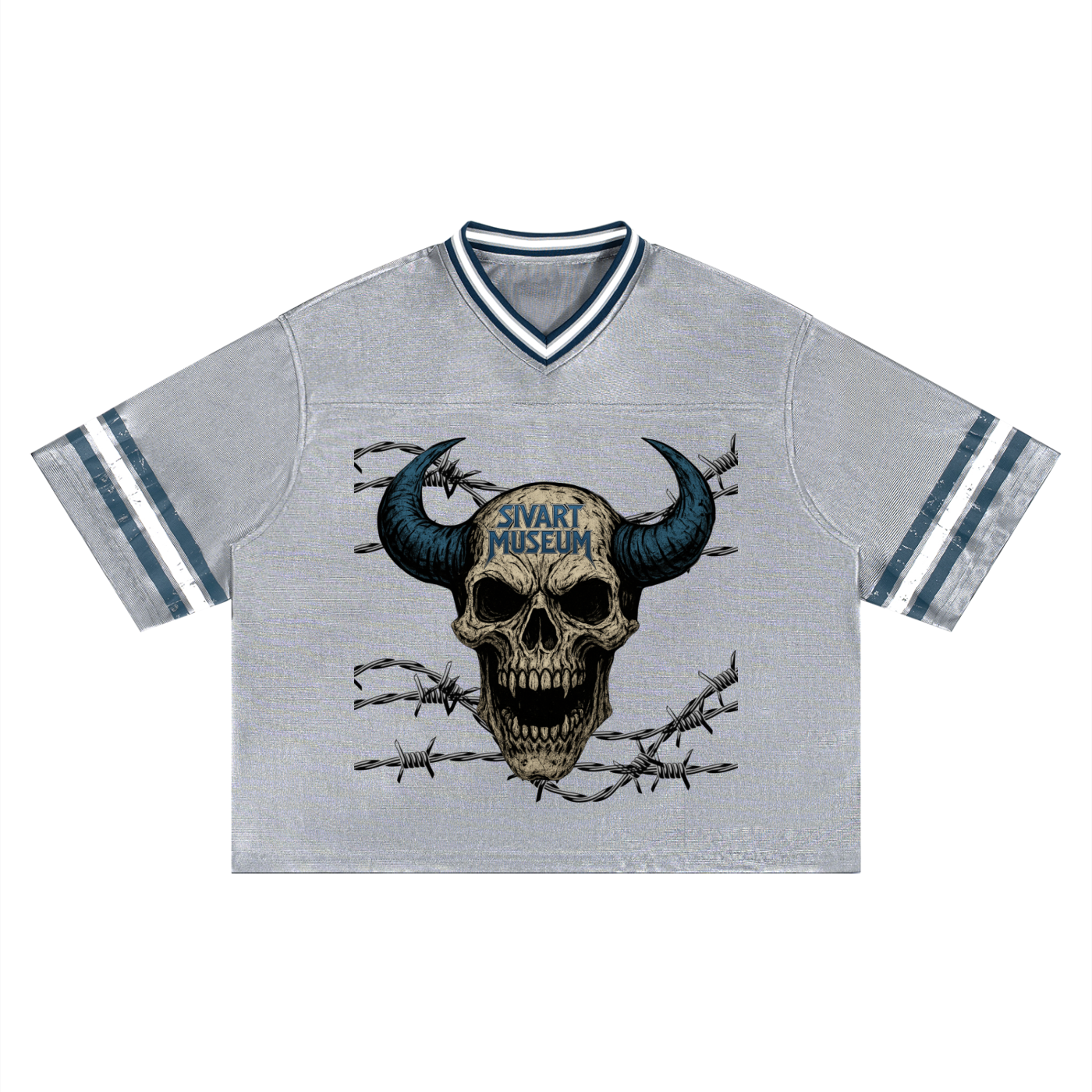 Sivart Museum Unisex Boxy Striped Soccer Jersey