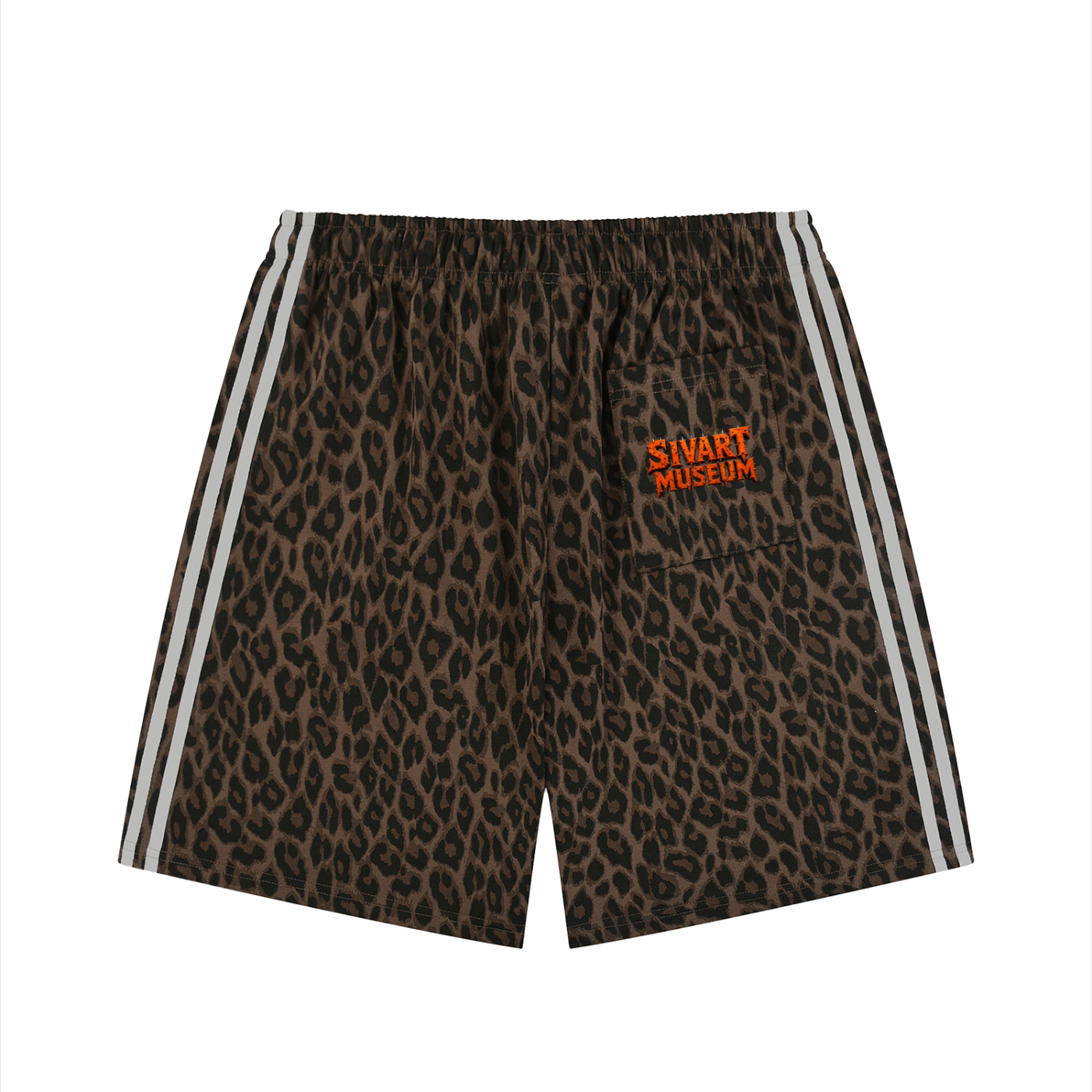 Sivart Museum Unisex Heavyweight Leopard Drawstring Shorts
