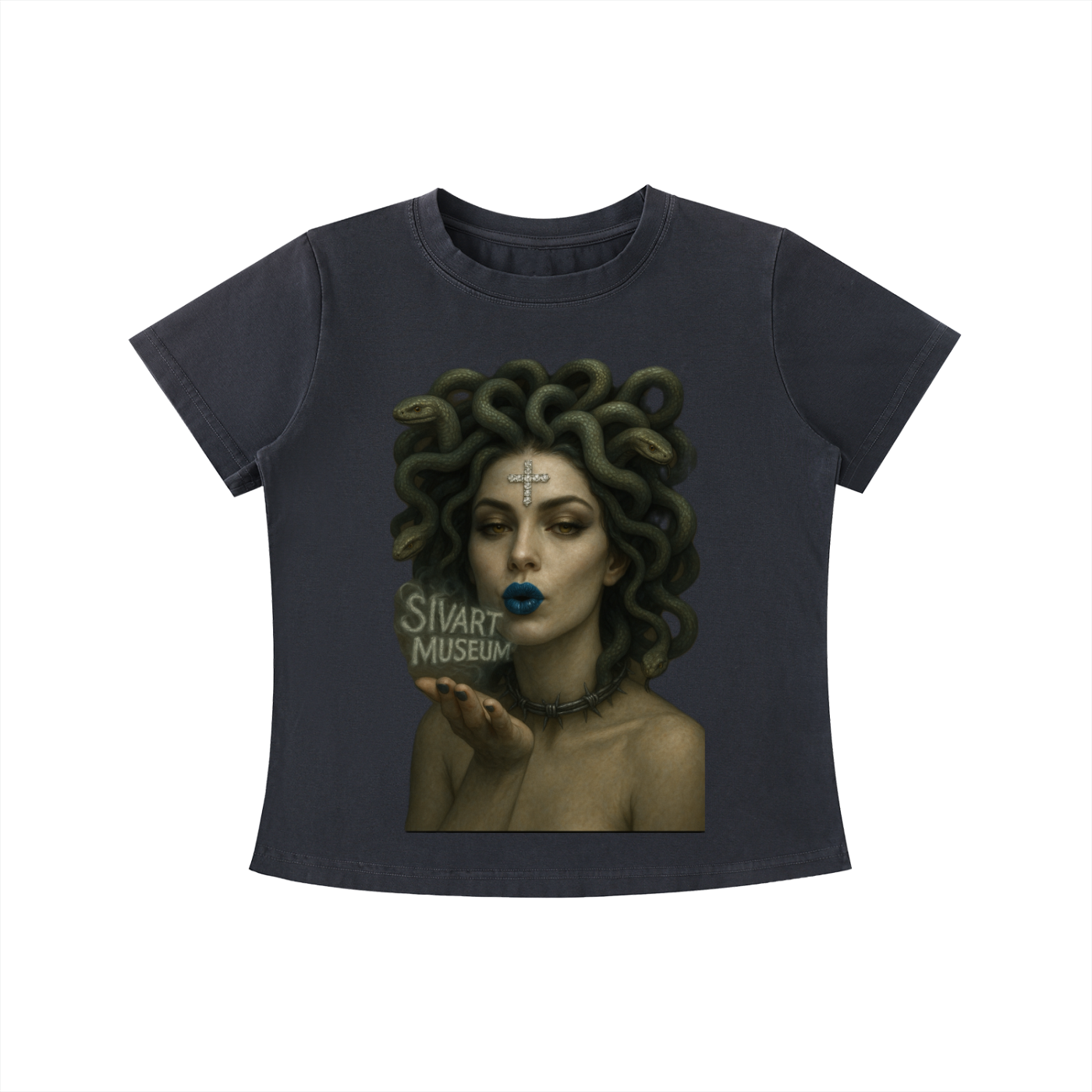 Sivart Museum Women Vintage Wash Slim Fit T