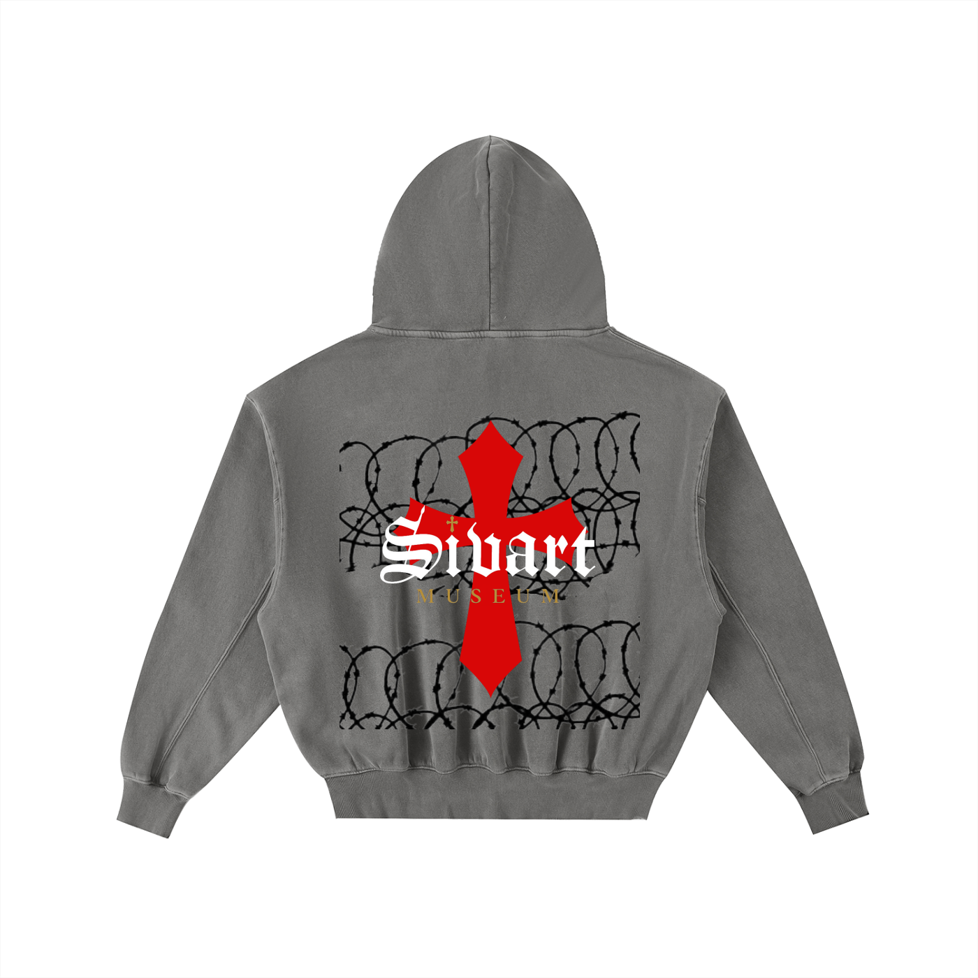 Sivart Museum Frayed Enzyme Washed Fleece Hoodie