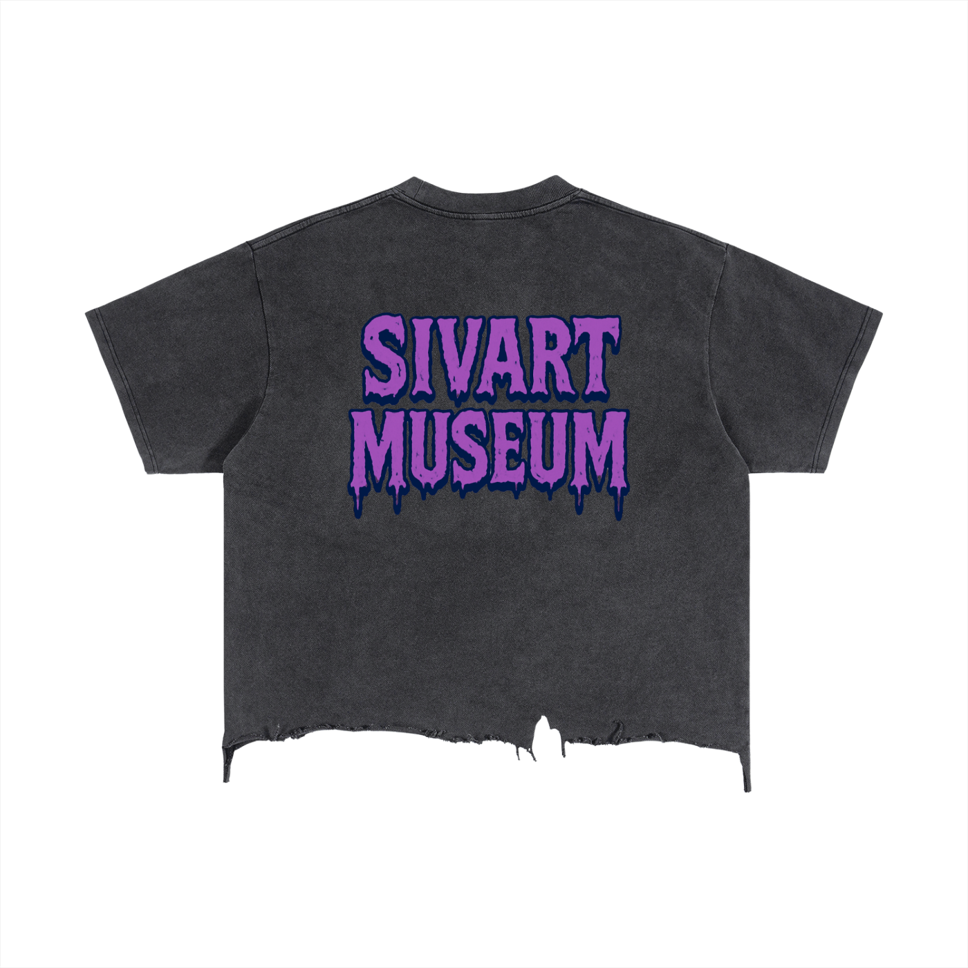 Sivart Museum Vintage Wash Boxy Distressed Hem T