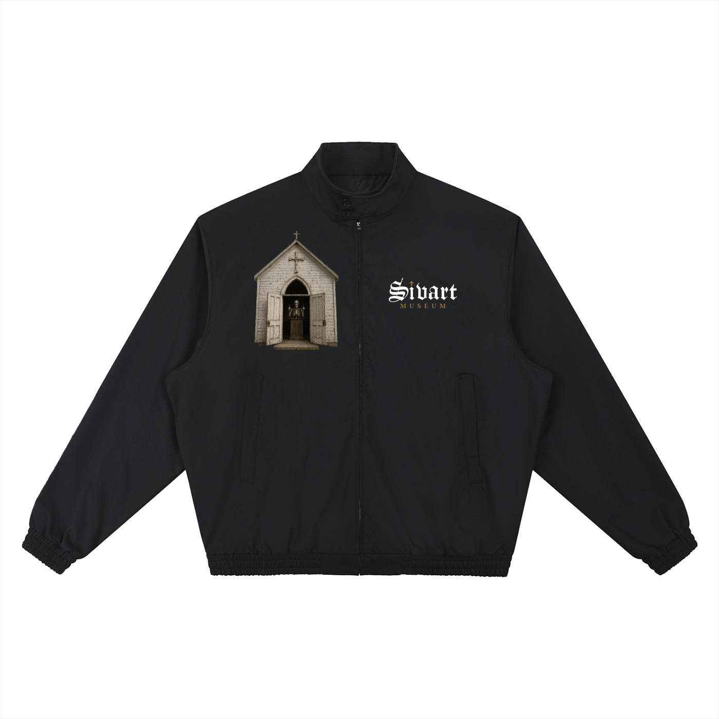 Sivart Museum Stand Collar Bomber Jacket