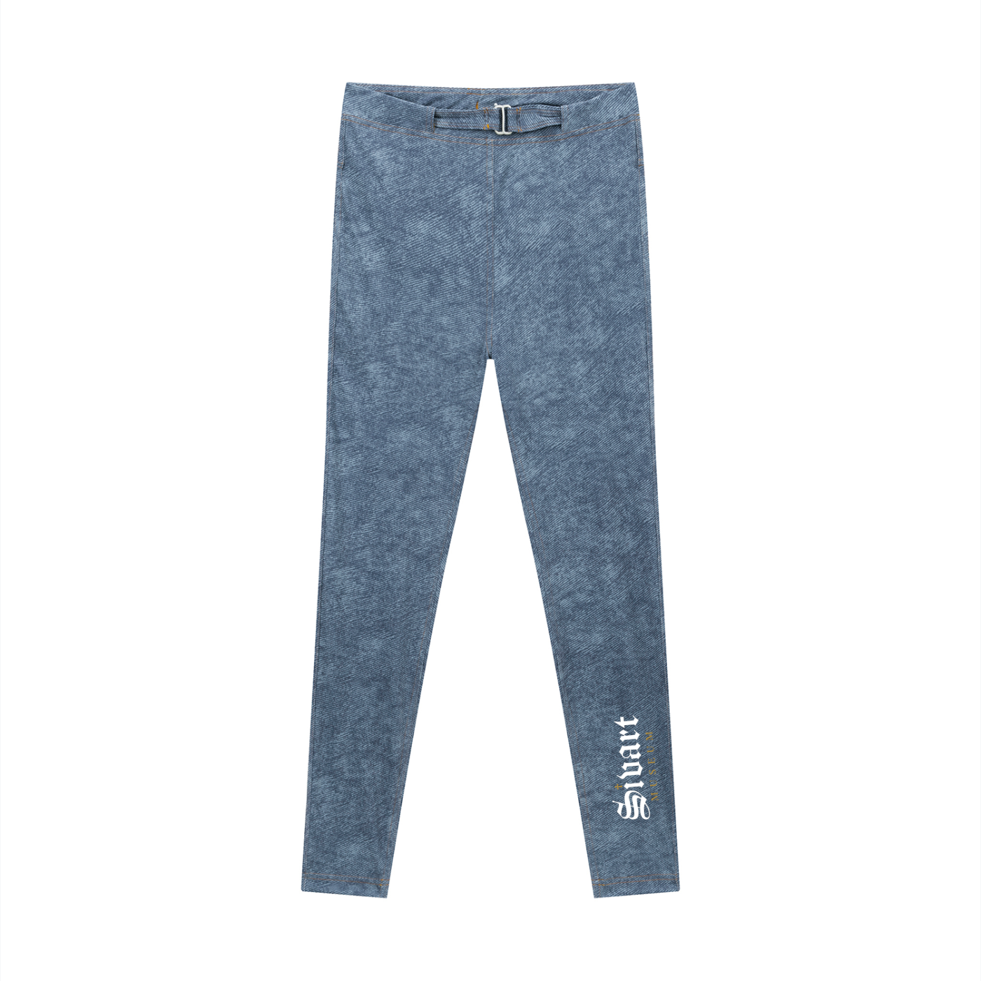 Sivart Museum Women's Faux Denim Zip-Fly Leggings