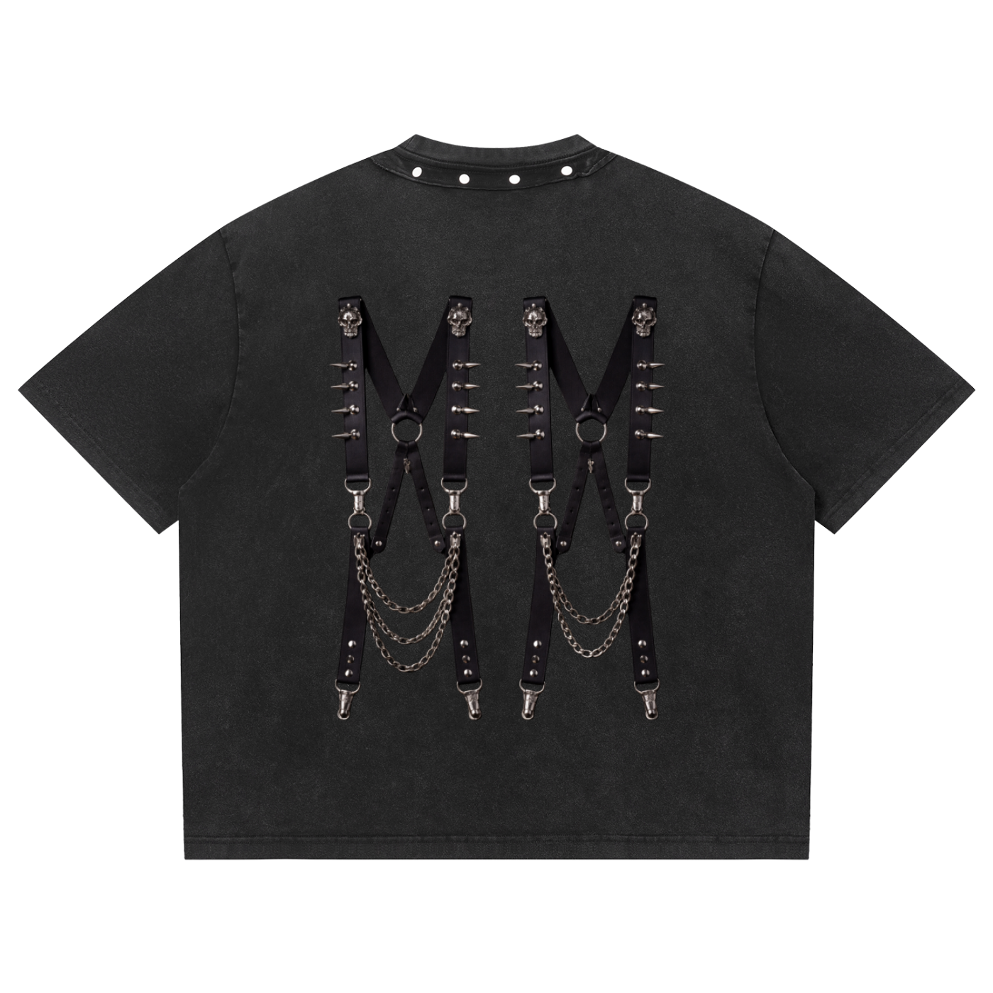 Sivart MUseum Unisex Washed Boxy Studded T