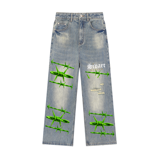 Sivart Museum Vintage Wash Distressed Denim Jeans