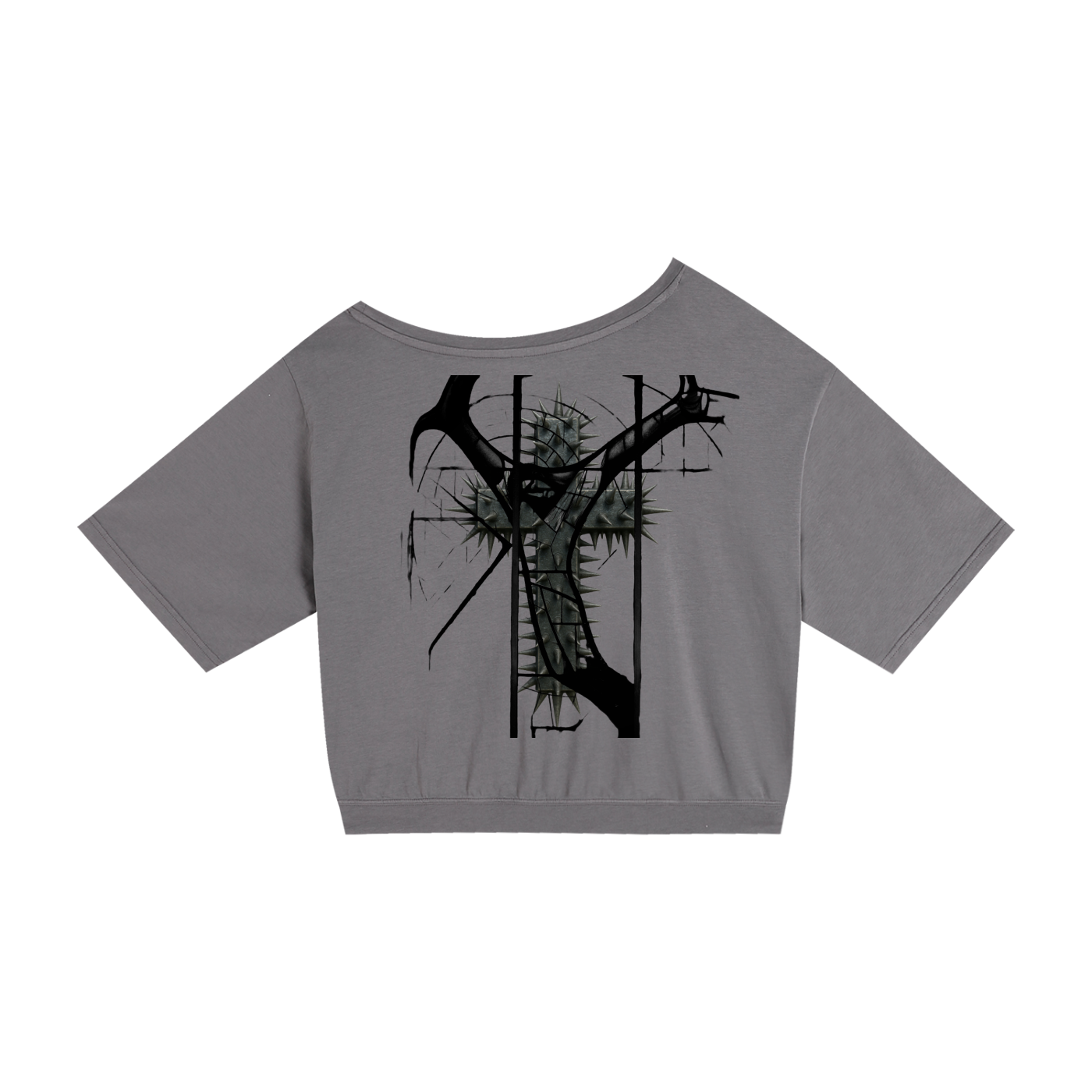 Sivart Museum Women Asymmetric Shoulder Oversized Cotton T
