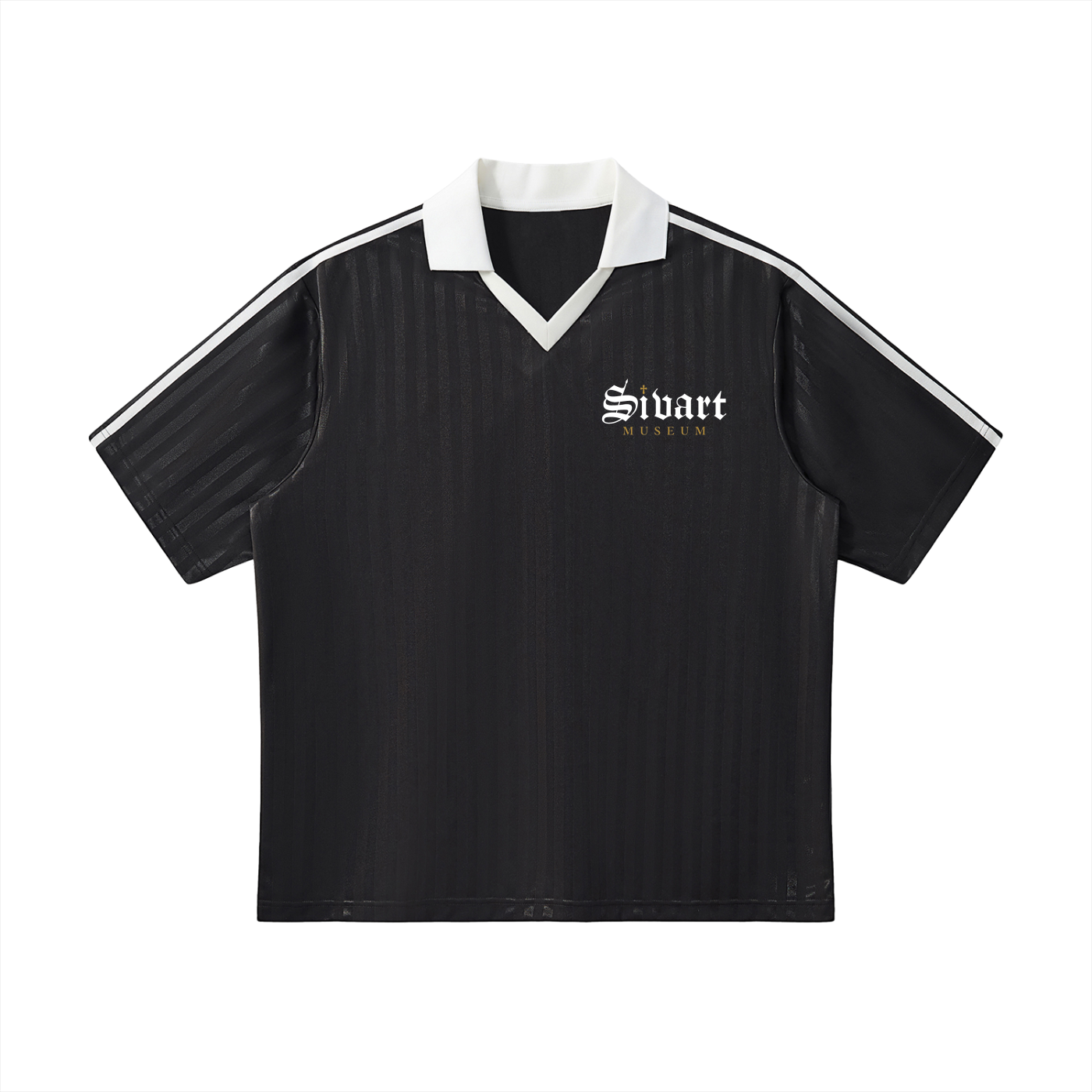 Sivart MUseum Contrast Collar Striped Soccer Jersey