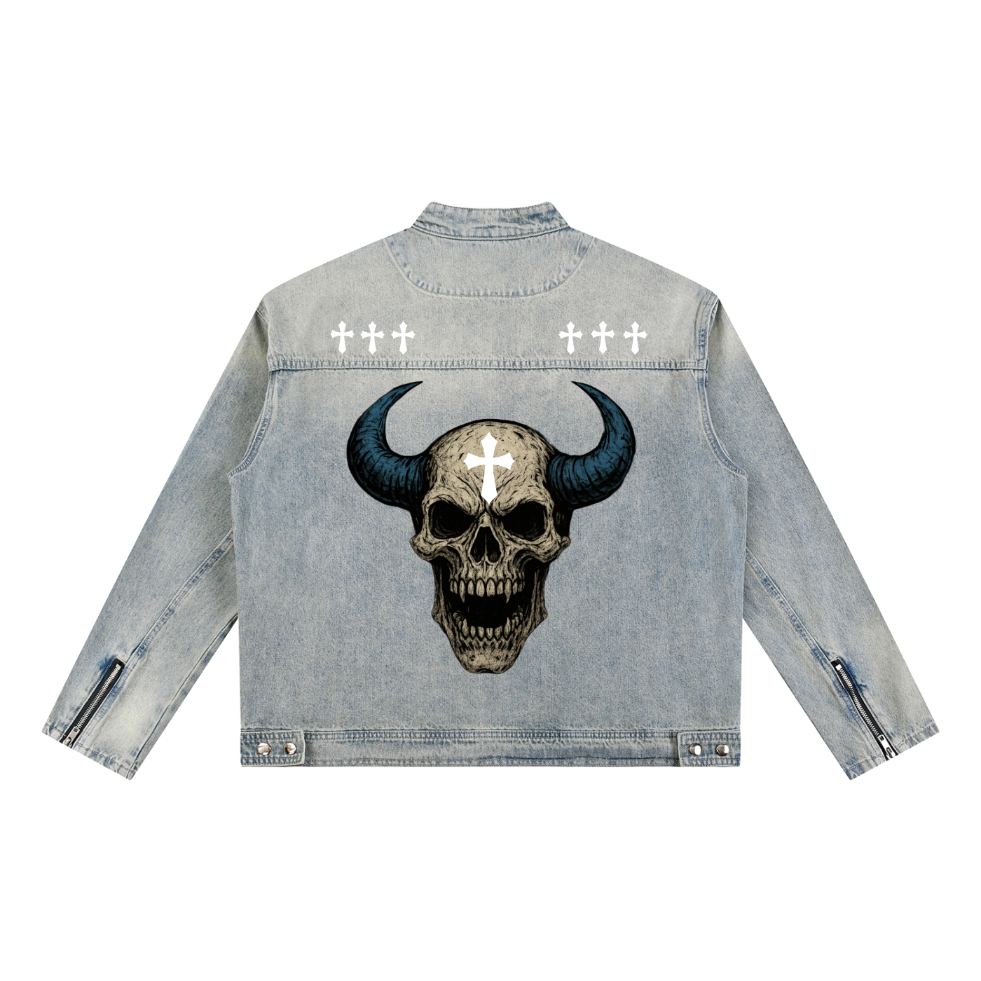 Sivart Museum Vintage Wash Zip Denim Jacket