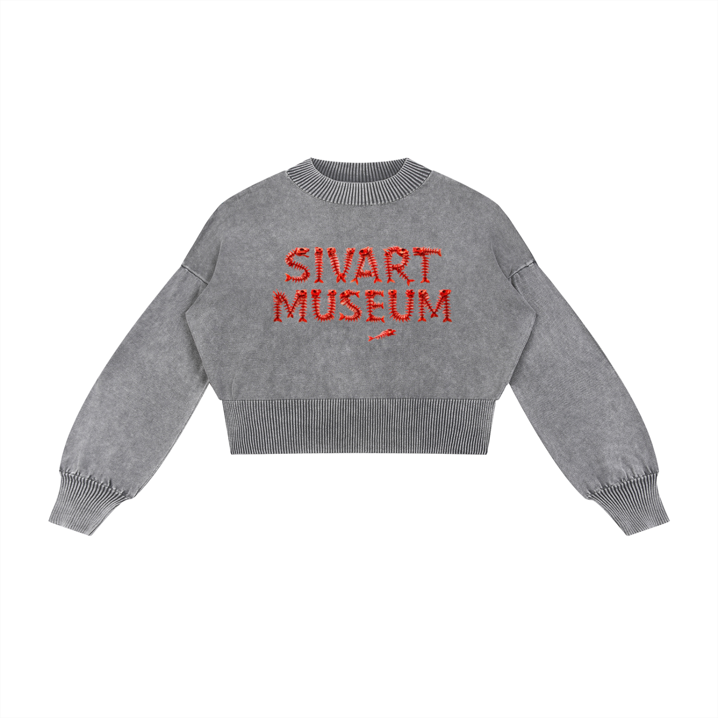 Sivart Museum Women Balloon Sleeve Cropped Sweater