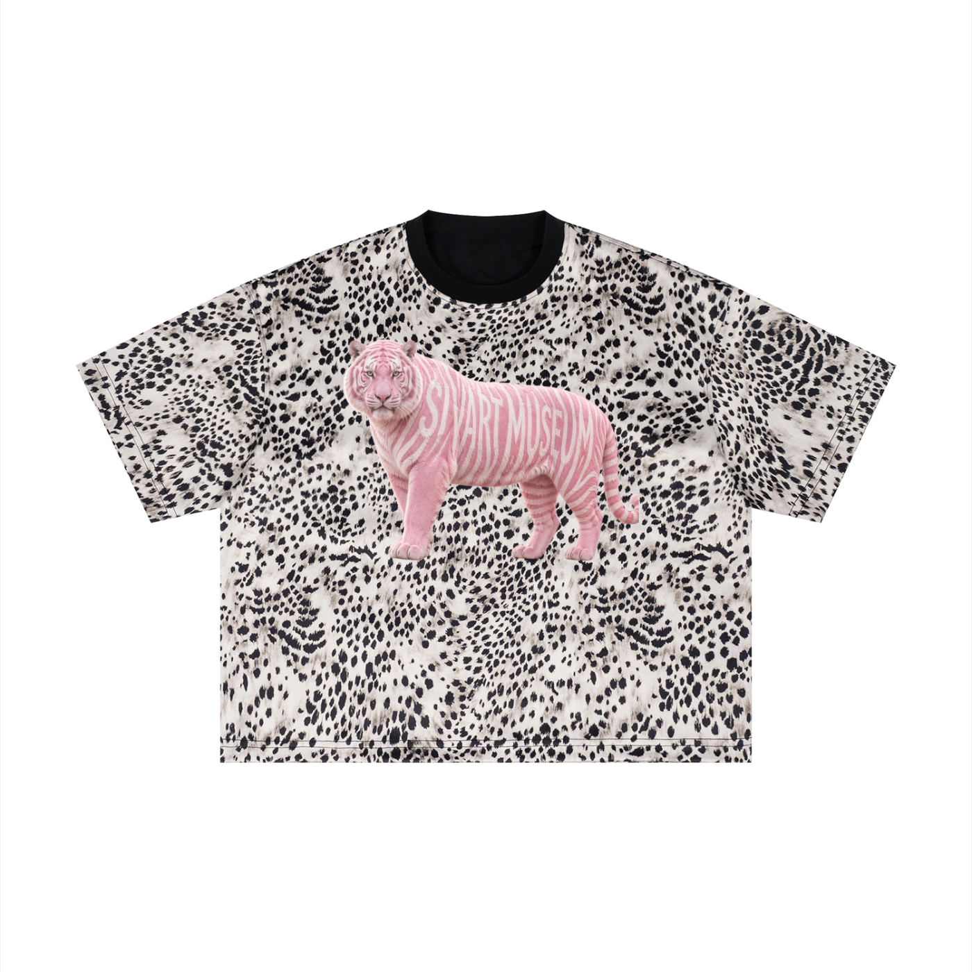 Sivart Museum Unisex Leopard Print Boxy T