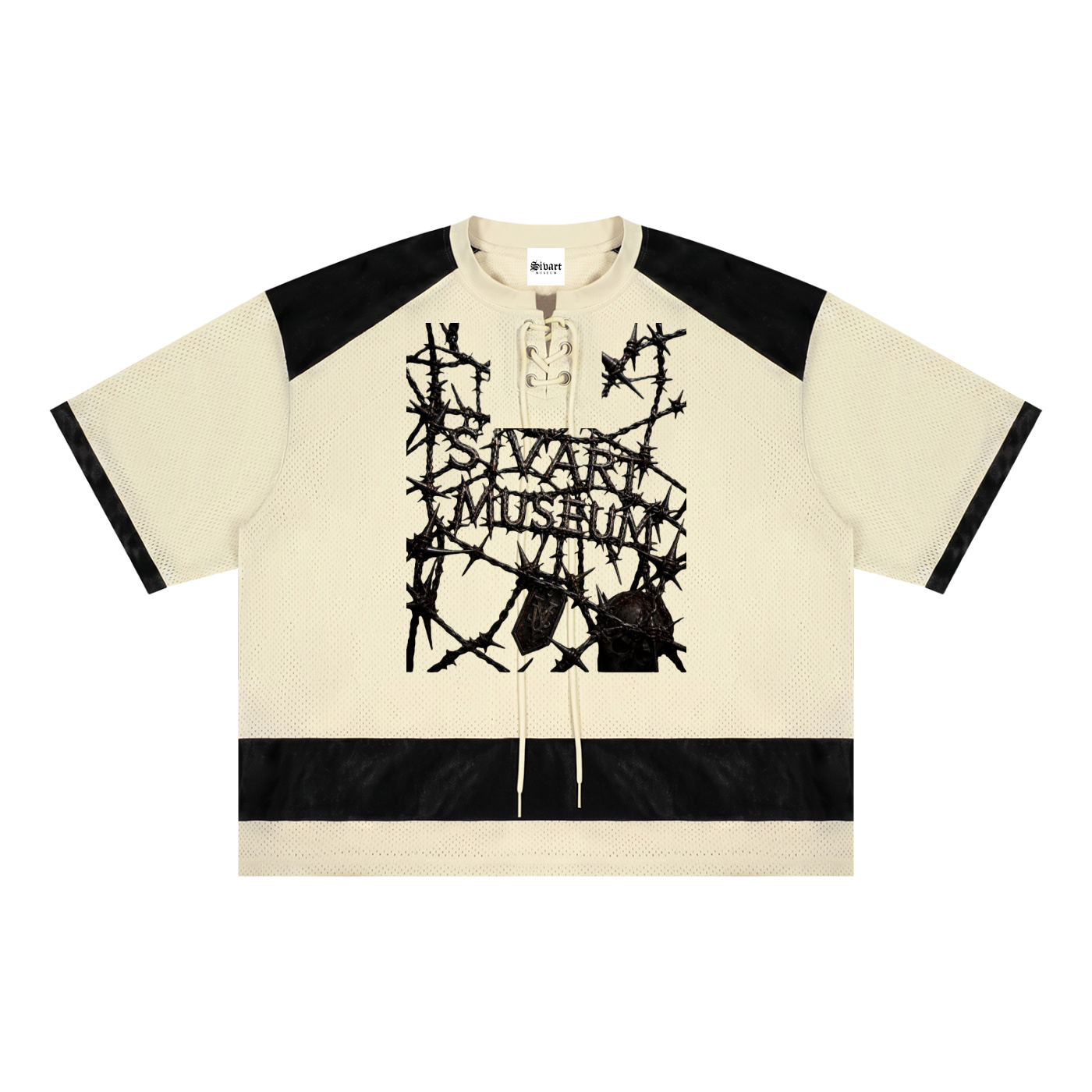 Sivart Museum Unisex Raglan Sleeve Mesh Boxy T